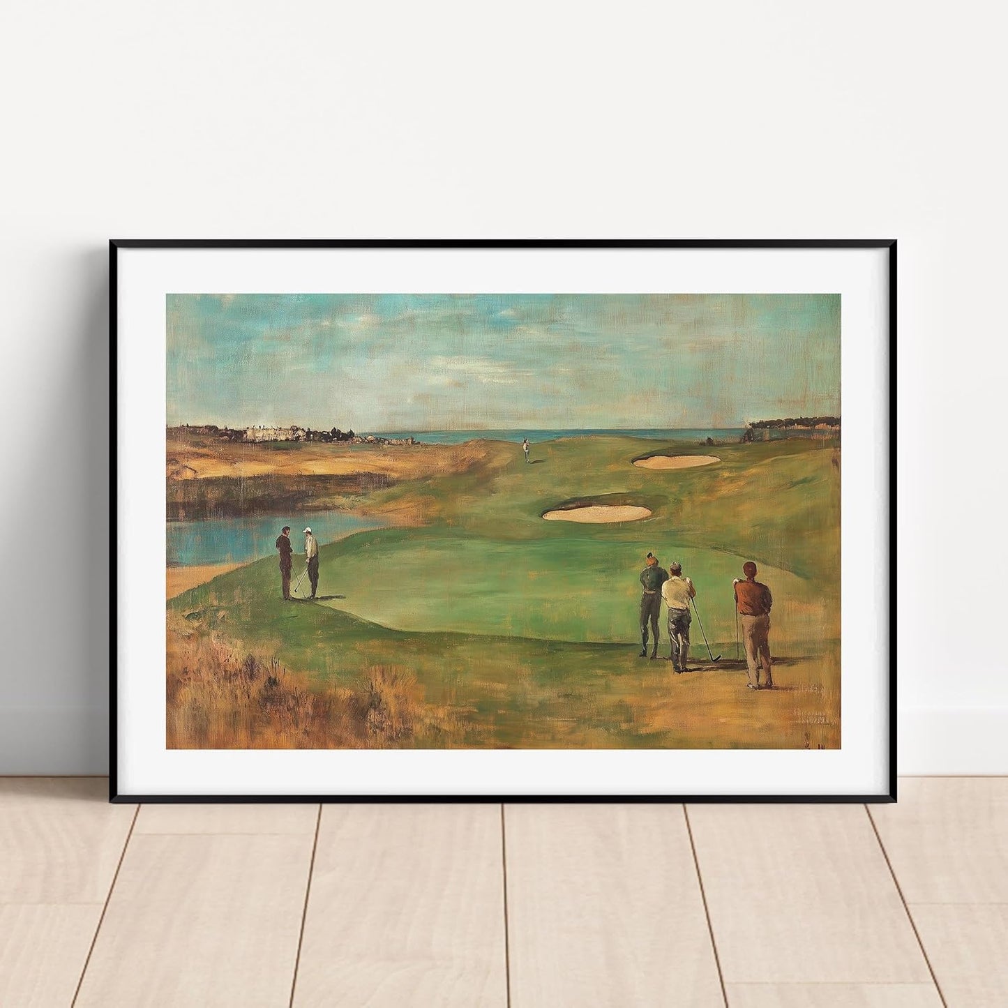 Vintage Golf Course Premium Giclee Fine Art Prints - Antique Style Golf Course Painting Posters, Golf Wall Art, Aesthetic Golfing Poster for Home Office Decor, Ready to Frame