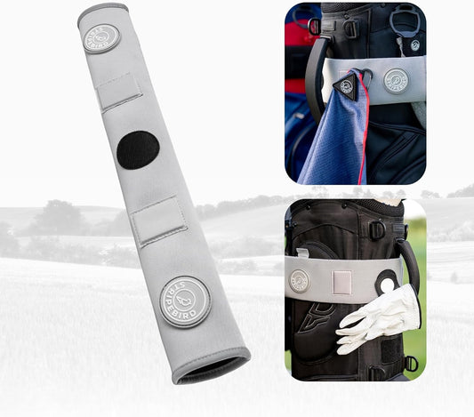 Stripebird - Premium Golf Cart Strap Sleeve Protector - Save Your Golf Bag from Golf Cart Straps - Includes Magnetic and Steel Plate for Magnetic Golf Accessories