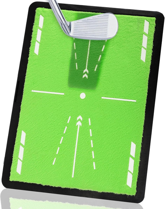 Large Golf Hitting Mat, 17.3"x13.4" Practice Mat with Swing Path Detection, Shock Absorption & Heavy-Duty Non-Slip Base for Indoor/Outdoor Use - Ideal Golf Gift for All Levels