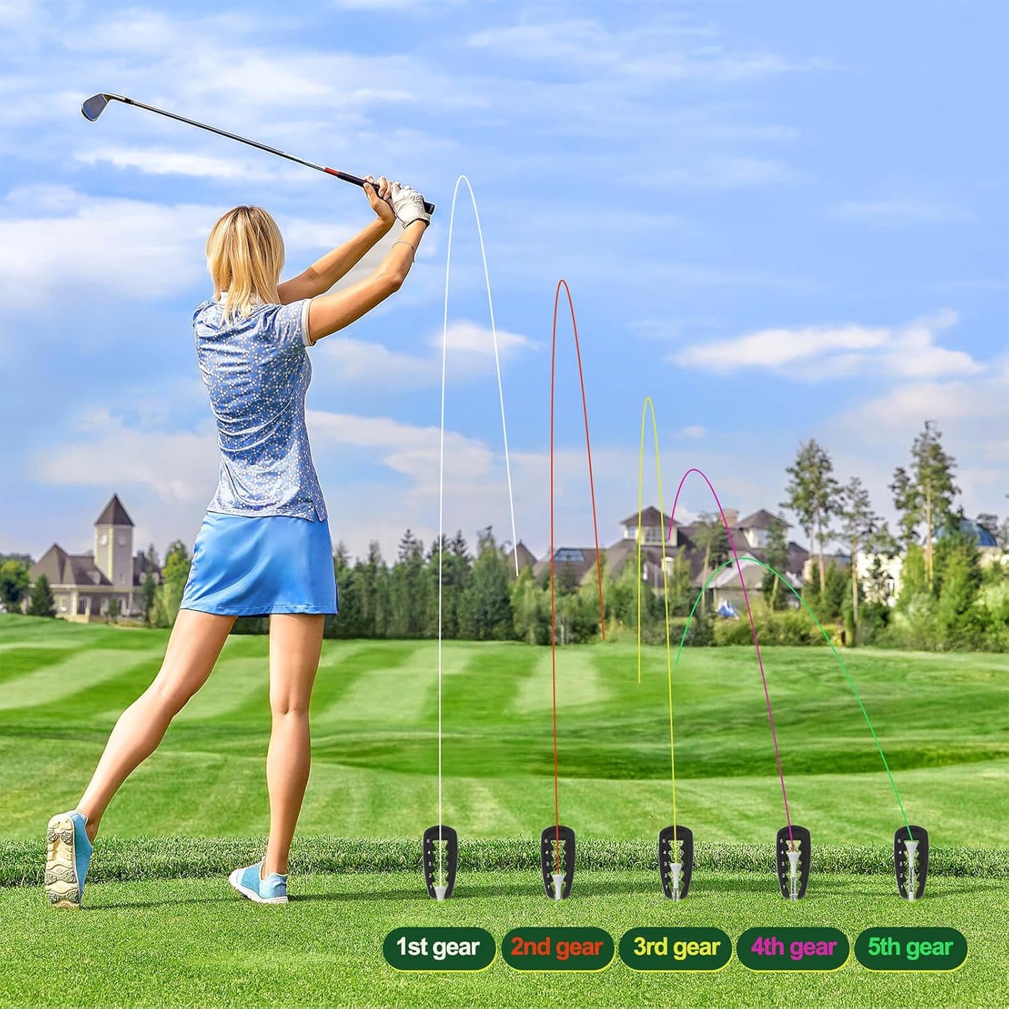 2PCS Golf Tee Height Tool, Tee Height Setter,Golf Height Setter.