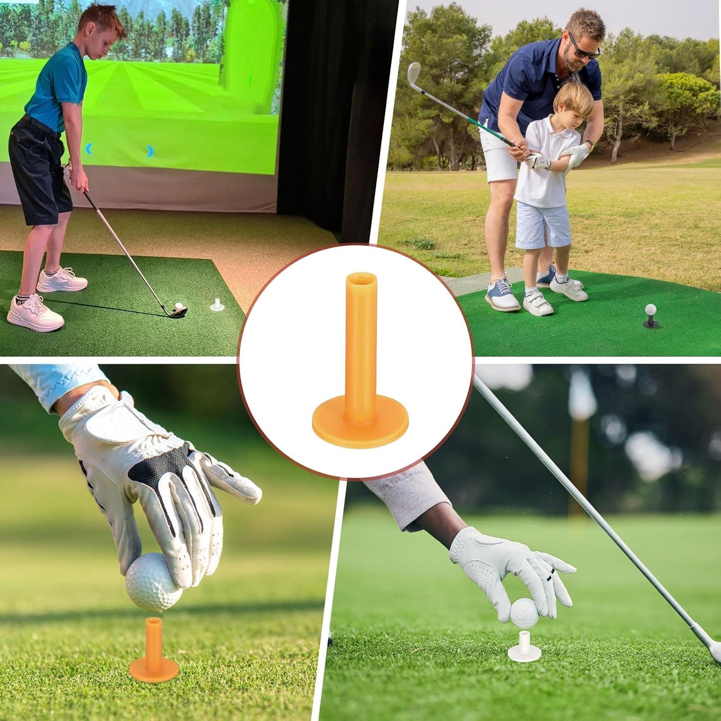 Rubber Golf Tees [] - Flexible Stable Ball Holder Use for Home & Outdoor & Indoor Tall Training Driving Range - [] Hitting Mats