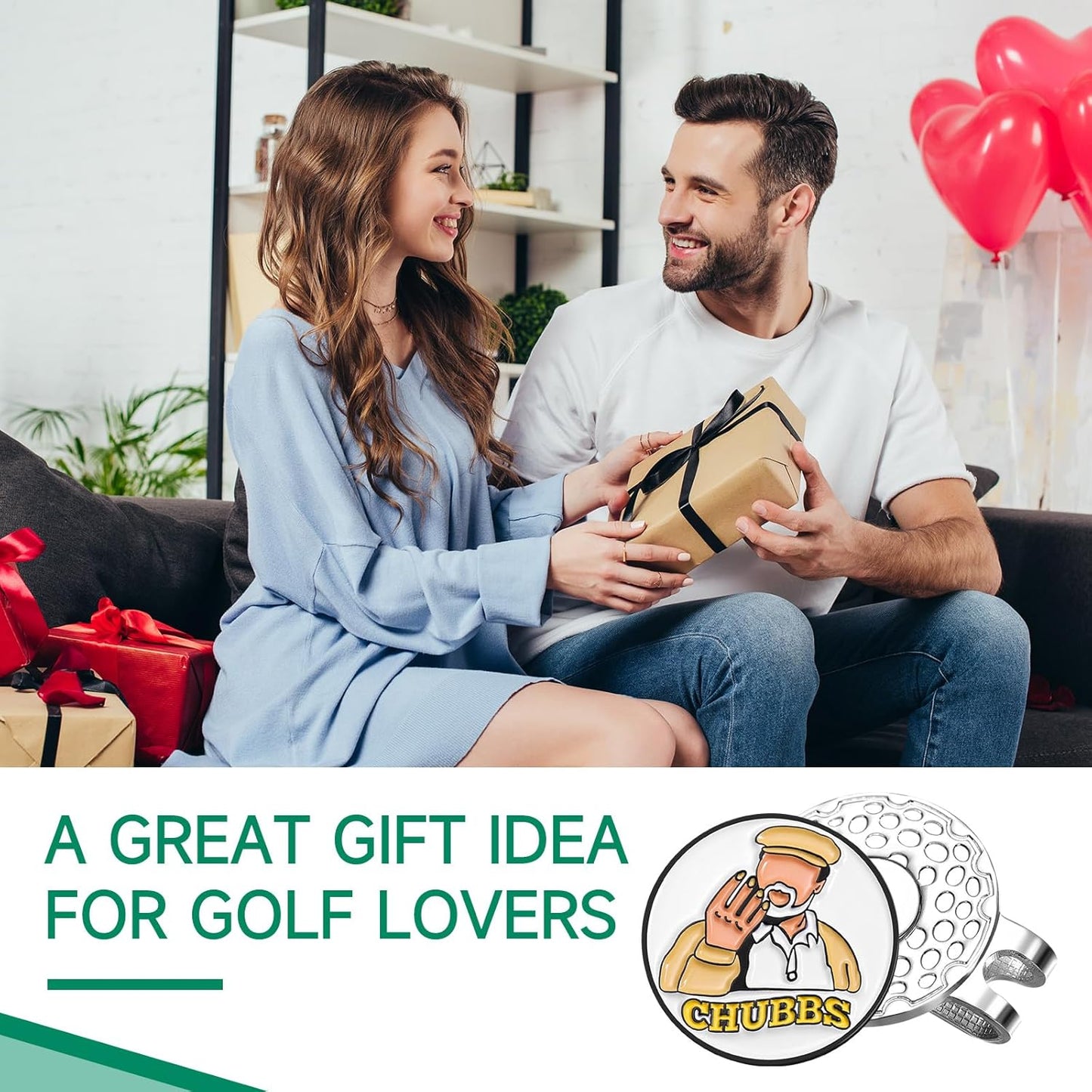 Funny Magnetic Ball Markers Clips, Distinctive Enamel Golf Ball Markers for Putting Green, Golf Ball Marker Hat Clips Magnet for Golf Lovers Gifts Golfing Accessories