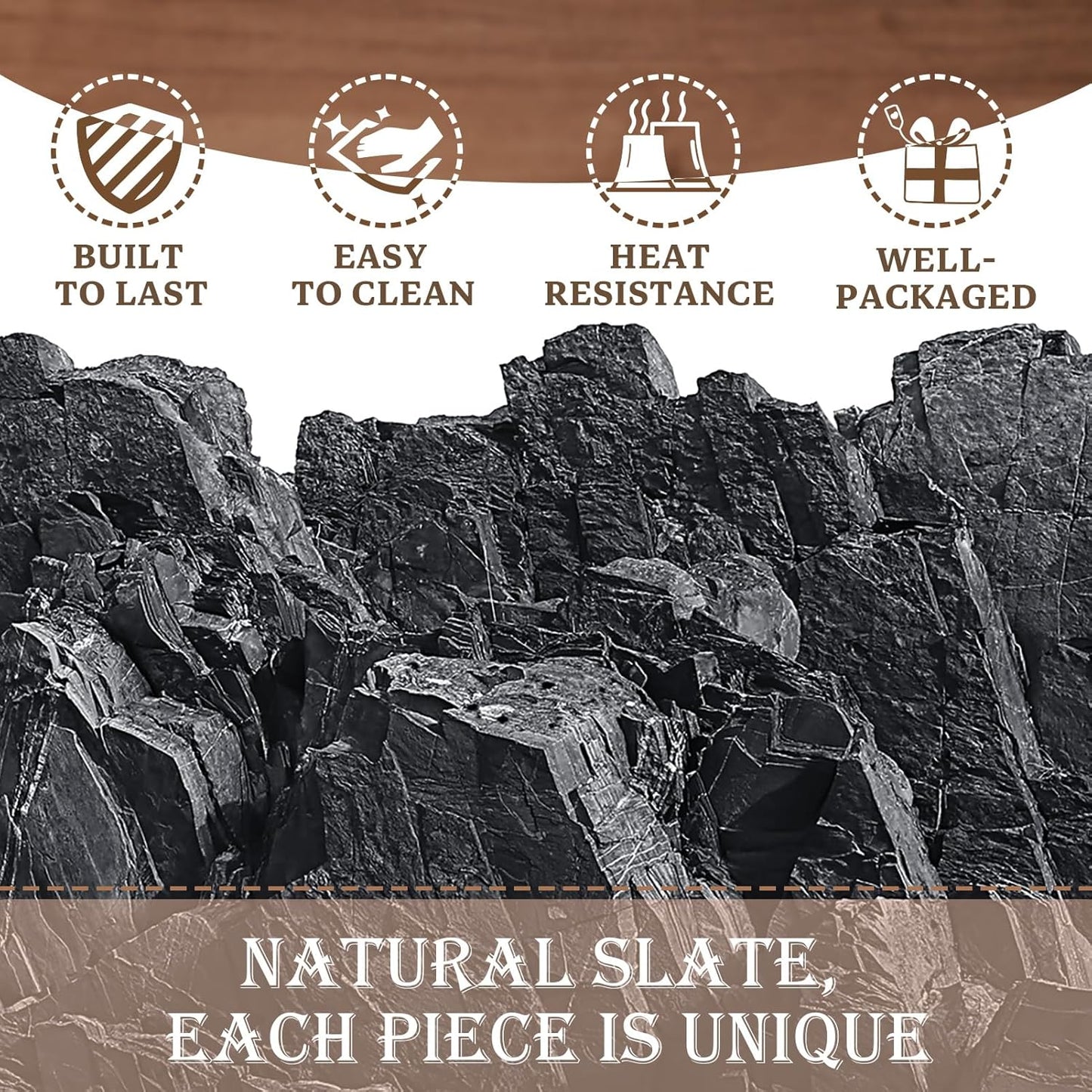 48 Pieces Slate Drink Coasters, GOH DODD 4 Inch Black Coasters Stone Coaster Set, Laser Engraving Blanks with Anti-Scratch Bottom for Home Office Bar Outdoor Housewarming Gifts Wedding Party, Square