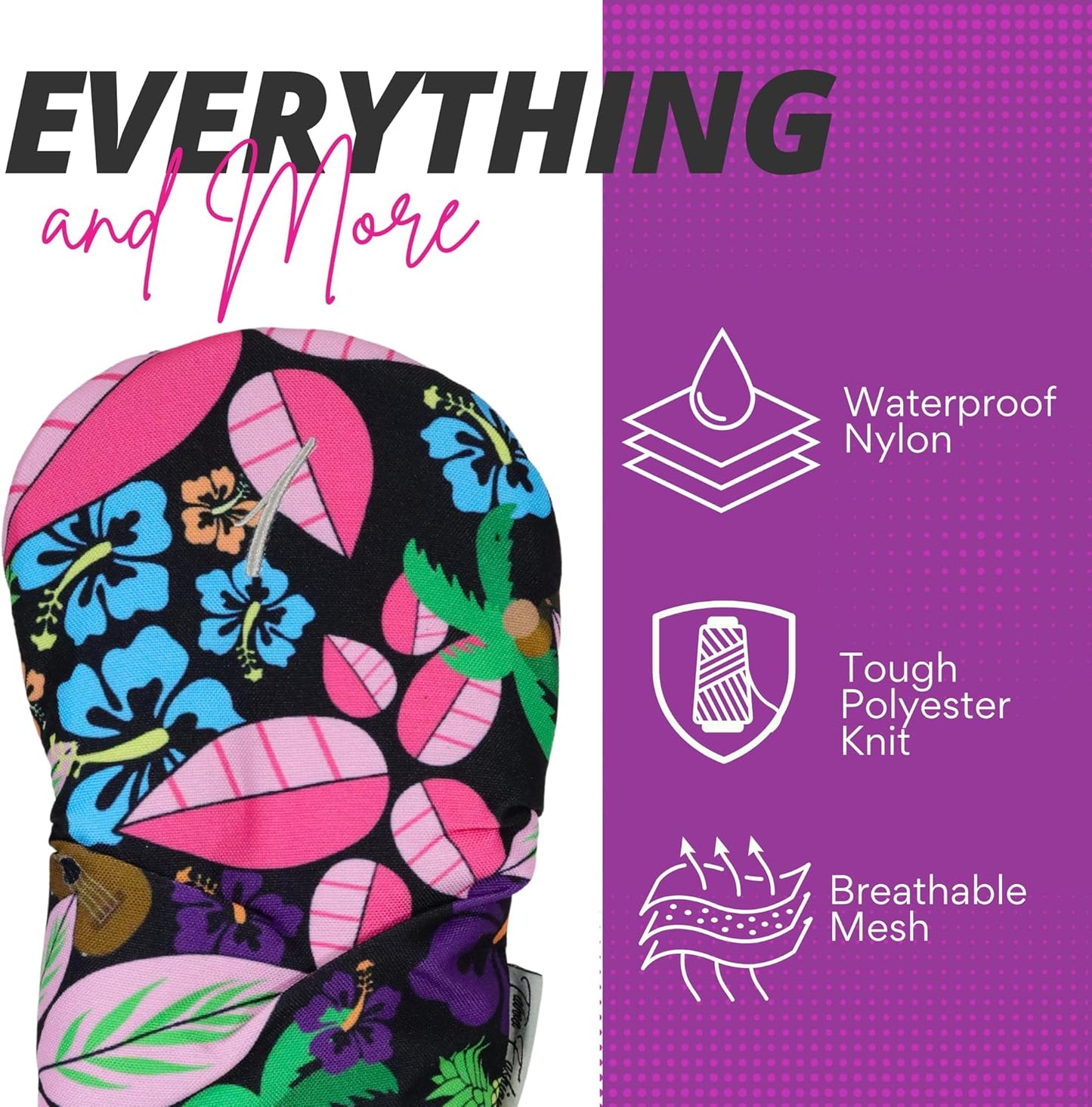 Taboo Fashions Resort Collection Golf Club Covers for Women - Numbered Golf Headcovers Set for Driver, Fairway and Hybrid Clubs - Weather Resistant, Pack of 4