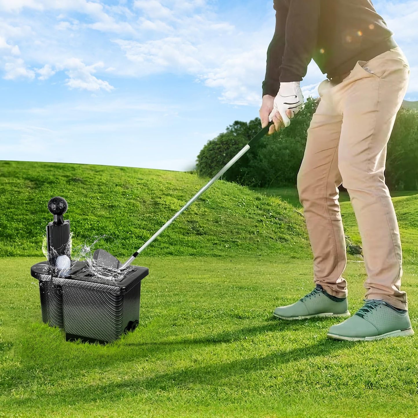 10L0L Golf Ball Washer, Golf Club and Ball Cleaner for EZGO Yamaha Club Car …