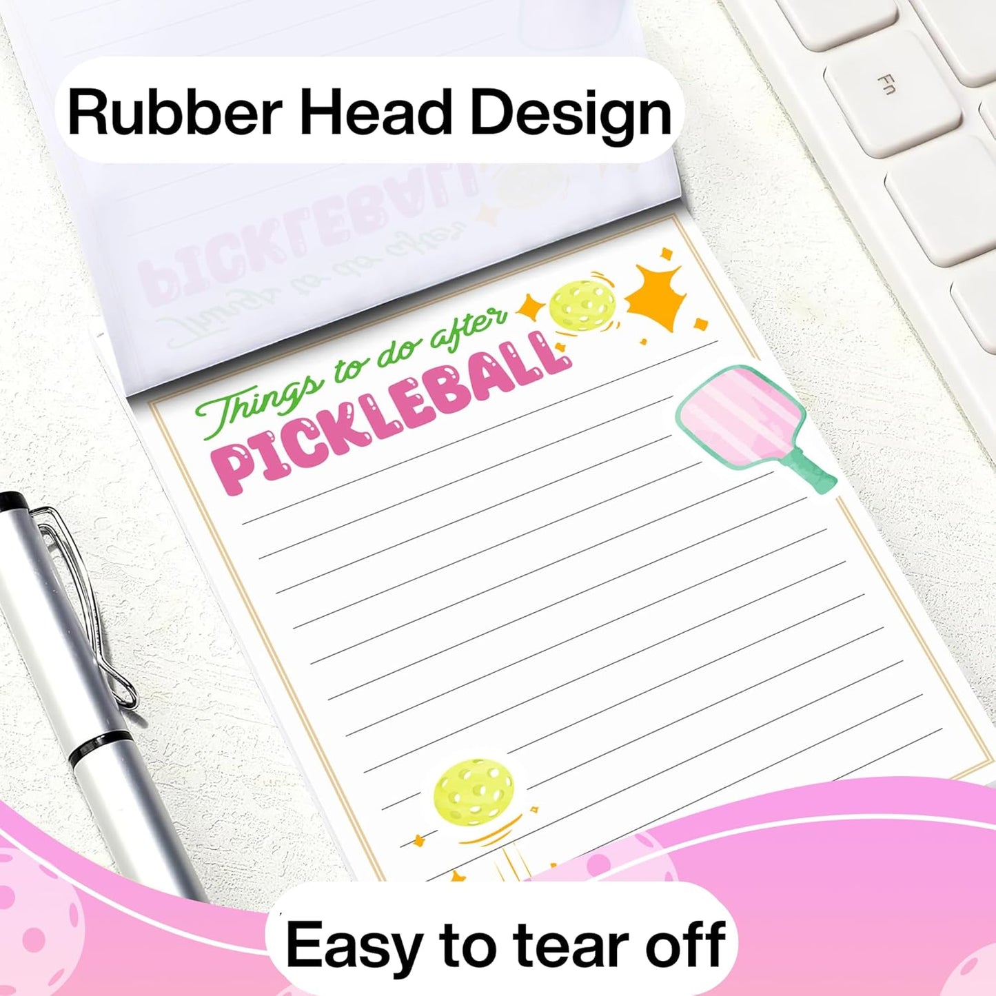 3pcs Pickleball Notepads, 150 Pages – Christmas Gifts, Funny Things to Do After Pickleball Memo Pads, Easy to Tear, Cute Office Supplies, Pickleball Gifts for Women, Novelty Notepads