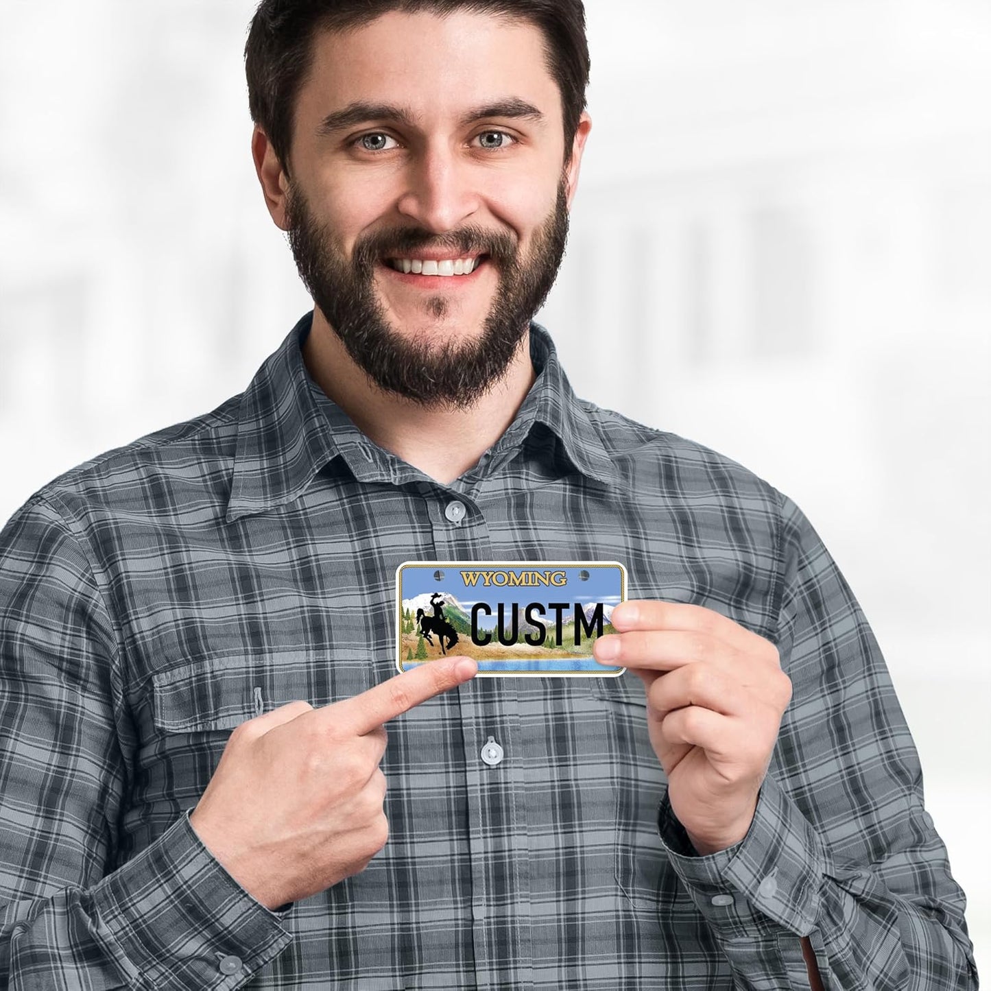 Mini License Plates, Personalized License Plates, Custom for Car, Bikes, ATV, Kids Car, Golf Cart, Jeep, 2x4 Inch, Rust-Free Fade Resistant Aluminum, USA Made by My Sign Center (Wyoming)