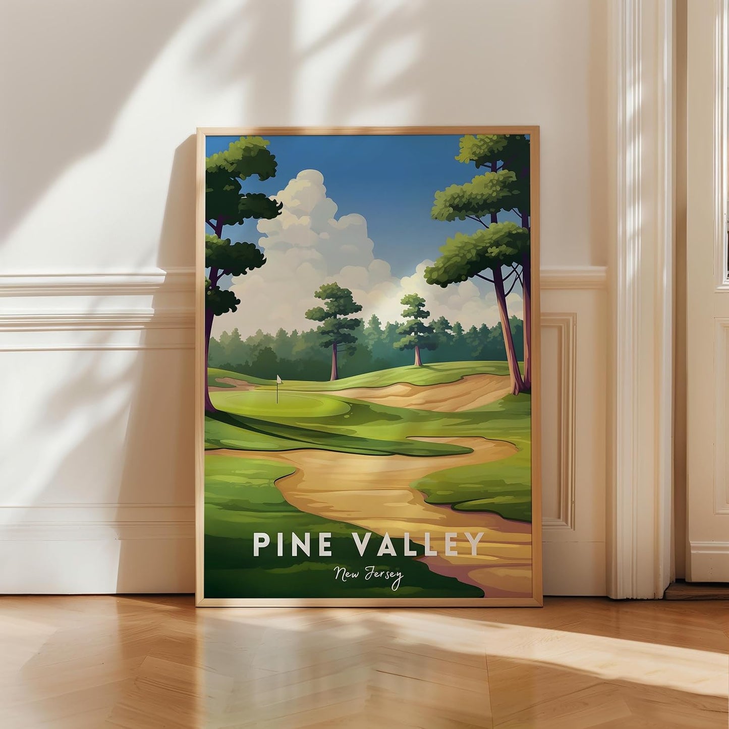 Golf Course Premium Giclee Fine Art Prints - Augusta, Pebble Beach, Pinehurst, Golf Course Posters, Golf Wall Art, Aesthetic Poster for Home Office Decor, Ready to Frame