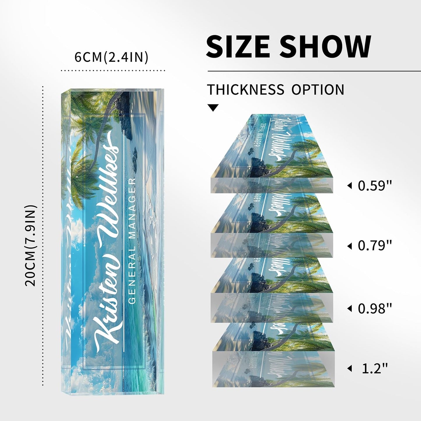 Custom Name Plate Personalized, Acrylic Desk Plate, Office Decor for Women and Men, Employee Appreciation Gifts for Boss, Manager, Teacher, Nurse