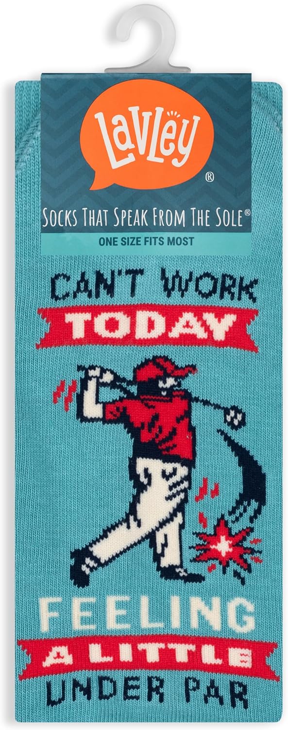 Lavley Funny Golf Socks - Fun gift for golfers - Unisex one size fits most - Great for birthdays or stocking stuffers