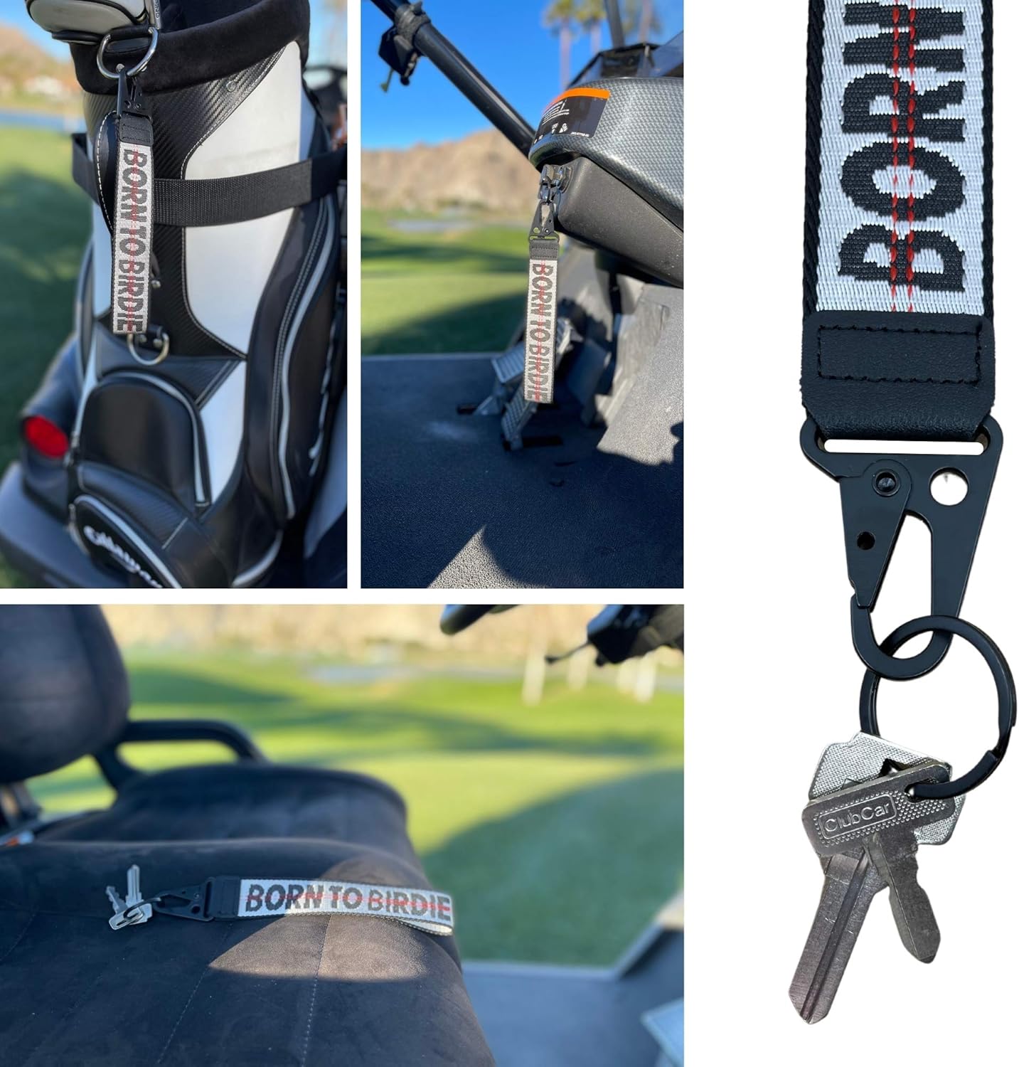 Golf Keys Lanyard & Suitcase Travel Bag Tags Identifier, Great Gifts for Golfer