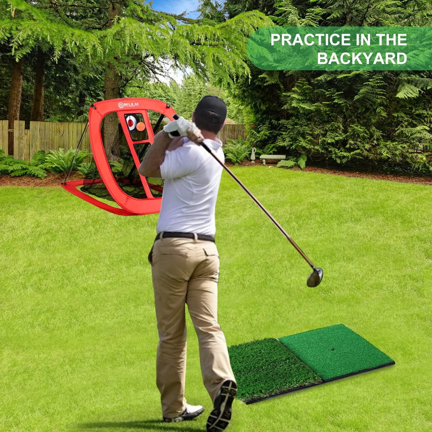 Pop Up Golf Chipping Net - Indoor/Outdoor Golfing Target Accessories for Backyard Accuracy and Swing Practice - Gifts for Men, Dad, Husband, Women, Kid, Golfers