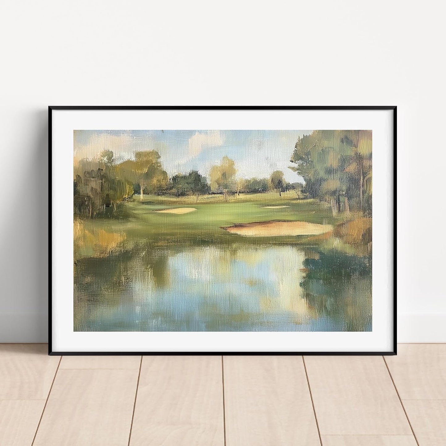 Vintage Golf Course Premium Giclee Fine Art Prints - Antique Style Golf Course Painting Posters, Golf Wall Art, Aesthetic Golfing Poster for Home Office Decor, Ready to Frame