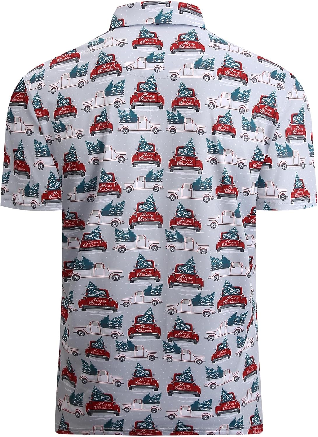 Alex Vando Mens Hawaiian Golf Shirt Moisture Wicking Digital Print Golf Shirts for Men