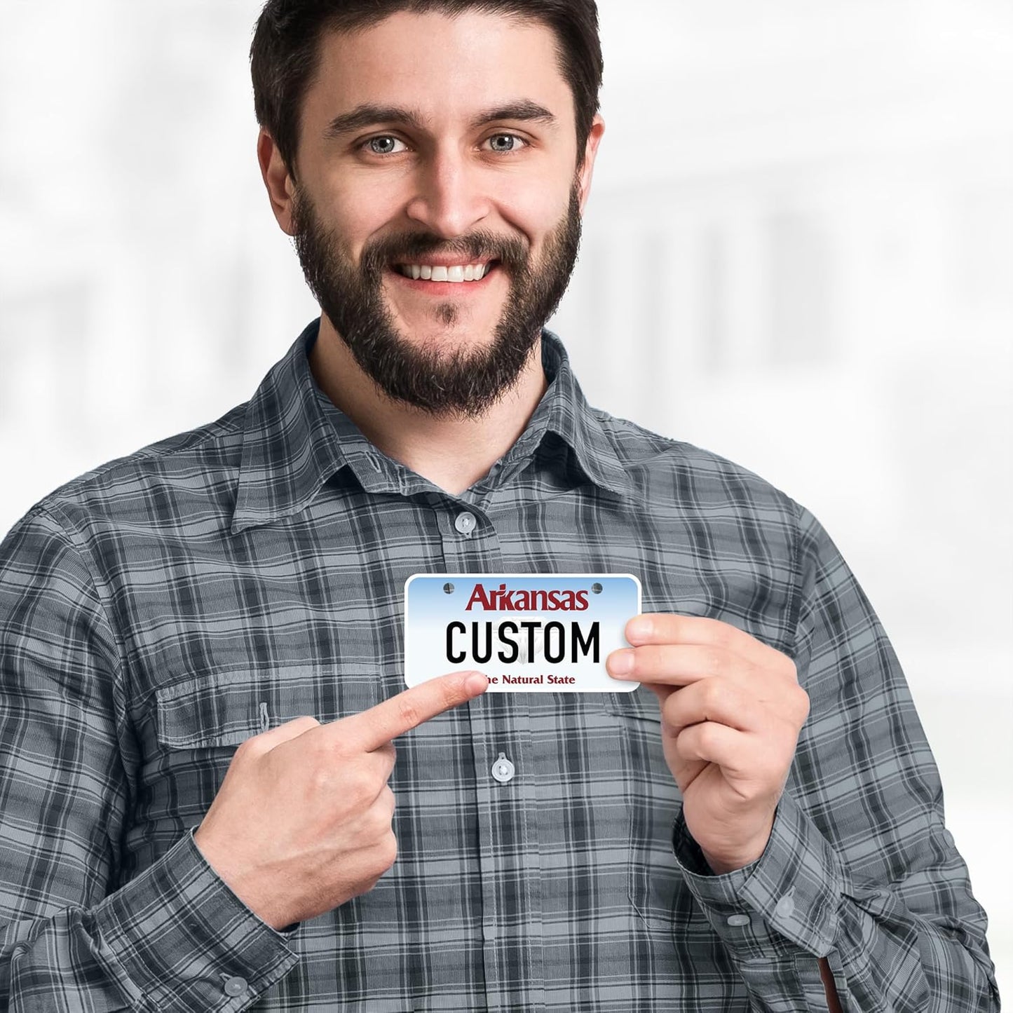 Mini License Plates, Personalized License Plates, Custom for Car, Bikes, ATV, Kids Car, Golf Cart, Jeep, 2x4 Inch, Rust-Free Fade Resistant Aluminum, USA Made by My Sign Center (Arkansas)