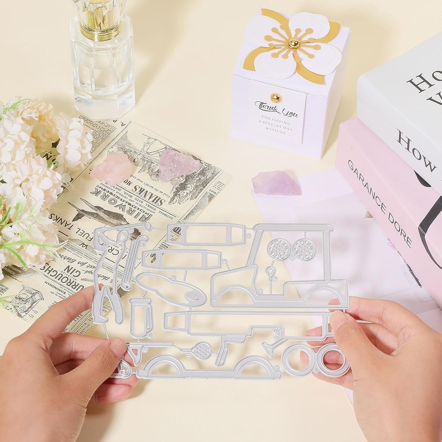 GLOBLELAND Golf Cart Cutting Dies for DIY Scrapbooking Metal Golf Tools Sport Die Cuts Embossing Stencils Template for Paper Card Making Decoration Album Craft Decor