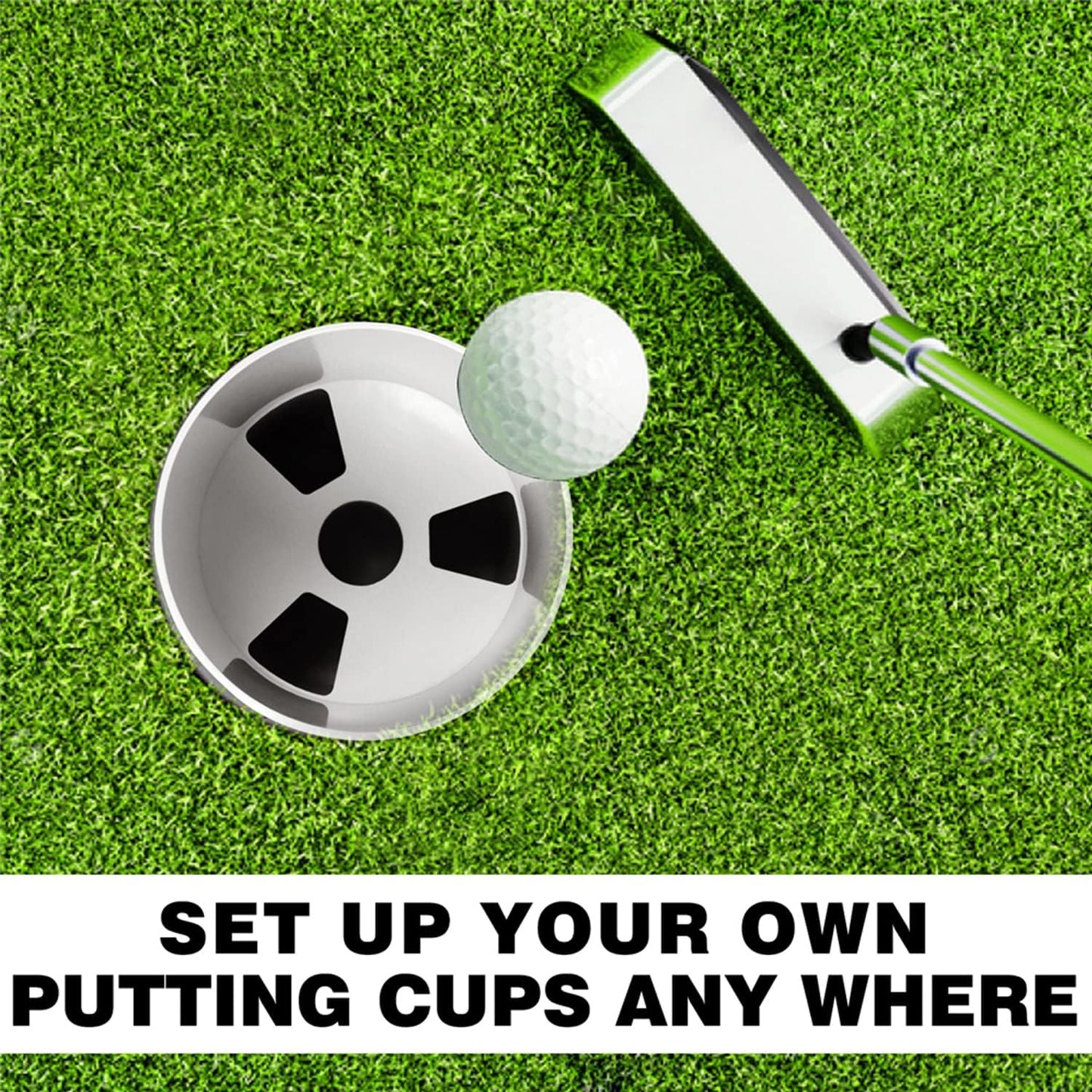 ZLY 2PCS Golf Hole Cup,ABS Ivory White Plastic Golf Cups,Dimension 4" Depth, Diameter 4 1/4 inches,Fits PGAL|PGA|USGA Regulations,for Backyard Golfs Practice