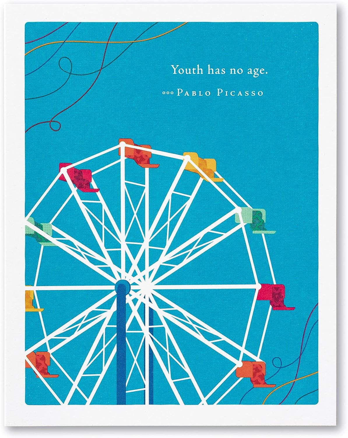 Compendium Positively Green 4-Pack of Birthday Cards – Forever Young (Four Different Designs, One Card Each, with Envelopes)