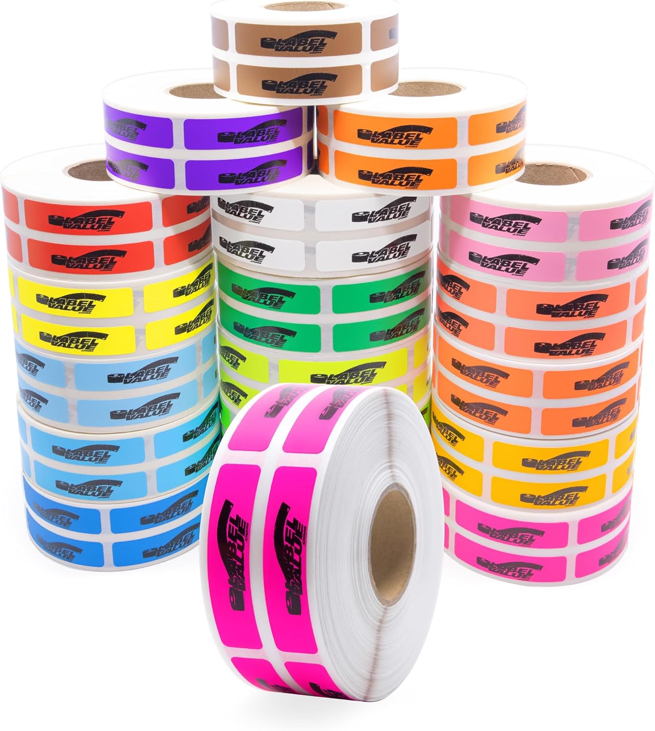 LabelValue Brand - Custom Printed .375” x 1.625” Custom Stickers - 1000 Labels/Roll | Customizable with Text and Graphics - Use for Business or Personal Projects