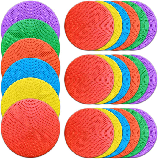 Poly Spot Markers 9 inch Non-Slip Rubber Agility Training Markers Floor Dots Flat Field Cones for Football, Soccer, Basketball, School Exercise Drills, Dance Practice