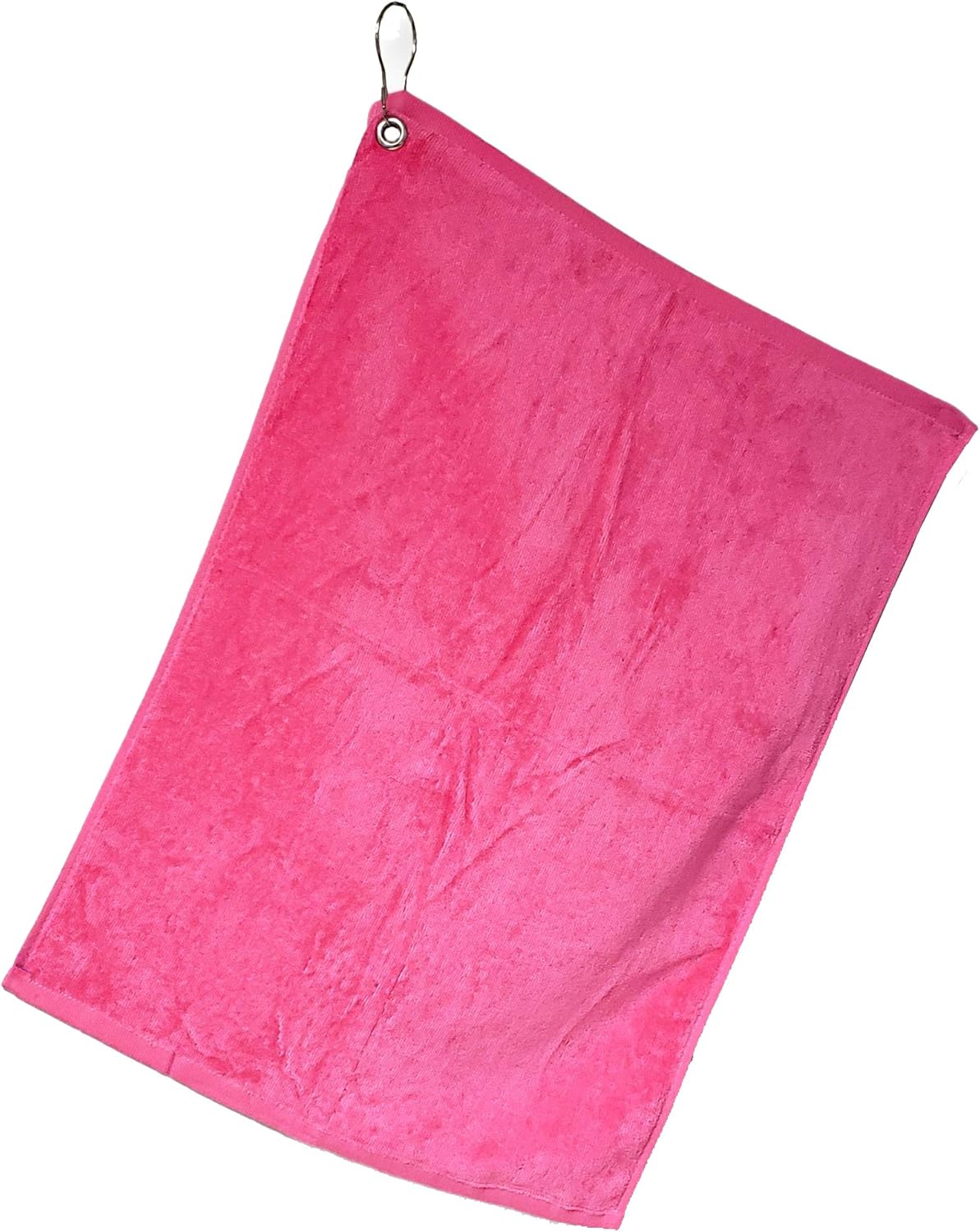 Cotton Golf Bag Towel with Clip (Pink)