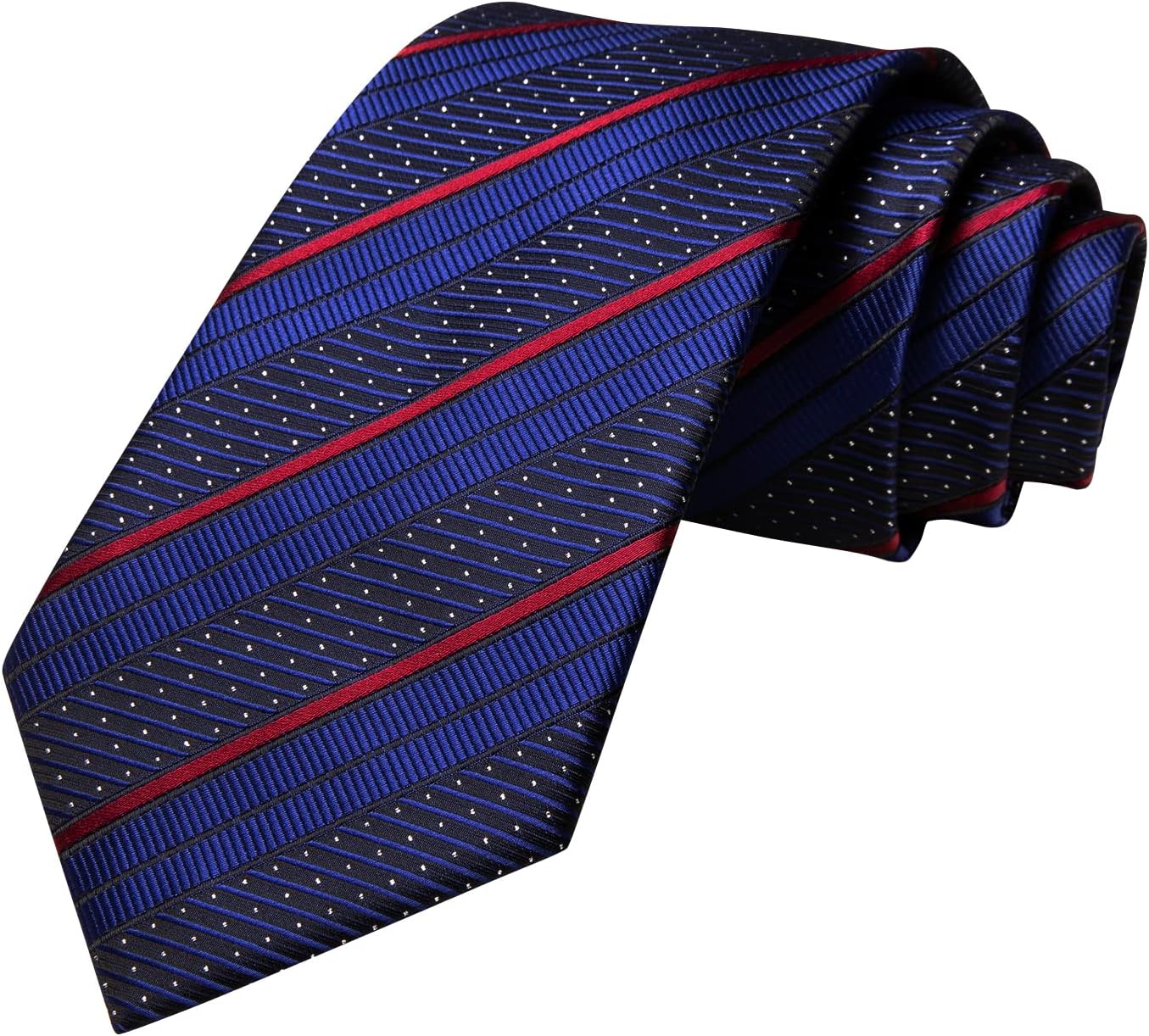 Dubulle Mens Paisley Striped Tie WOVEN Necktie for Men and Handkerchief Cufflinks Set Wedding Formal Business