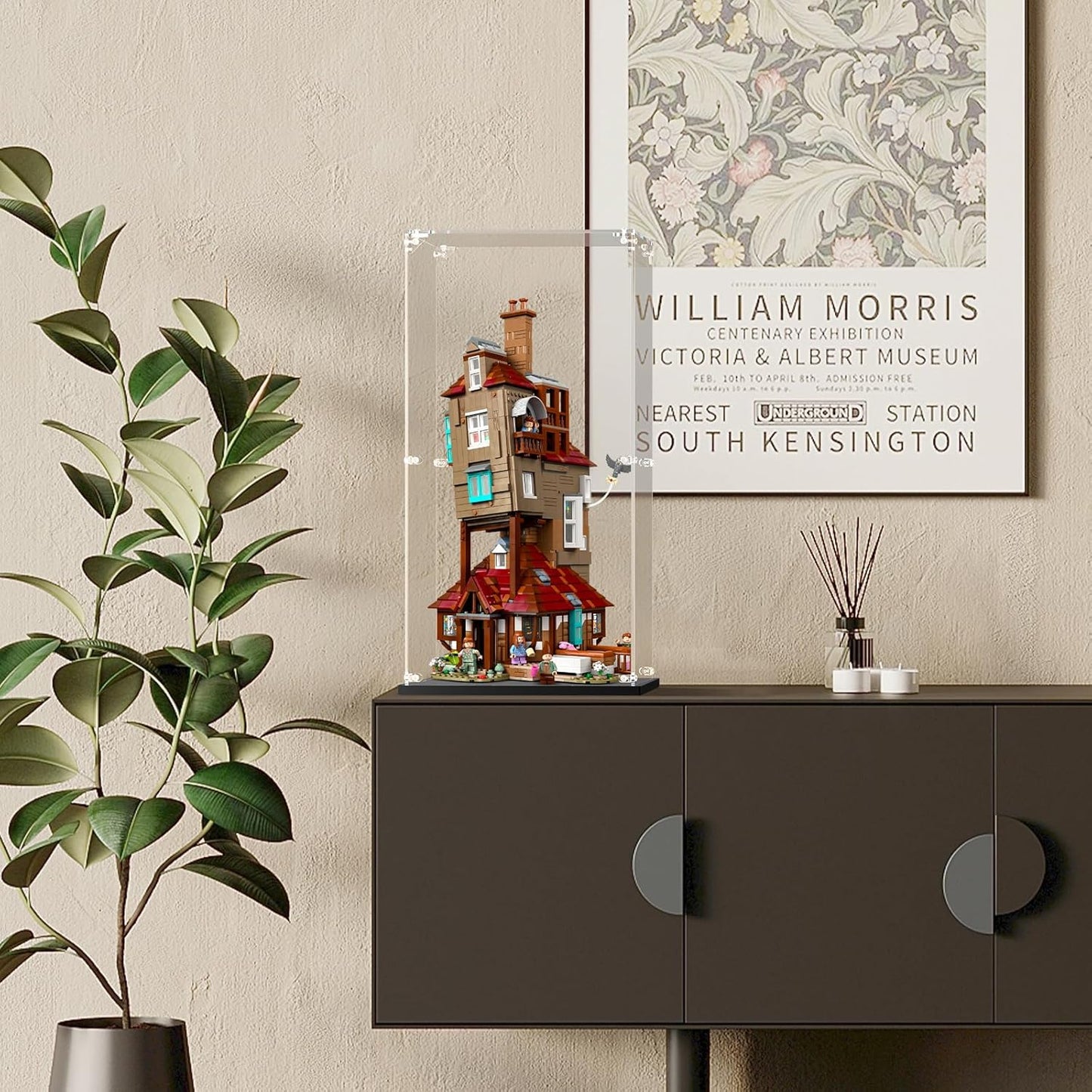 Clear Acrylic Display Case, Zimo momo Self-Assemble Showcase for Collectibles, Action Figures,Dolls, Toys - Alternative Glass Box for Commemorative Gifts(13.7x11.8x23.6 inch, 35x30x60 cm)