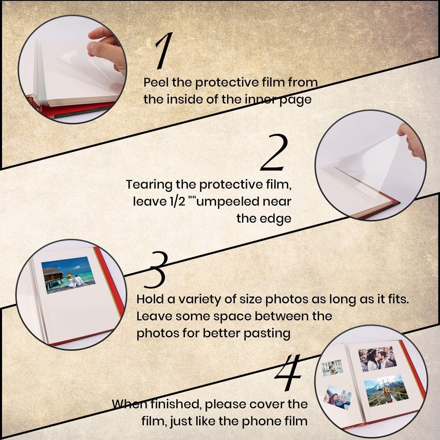 Large Adventure Book Photo Album Magnetic,13"x11.5",DIY,Handmade for Anniversary,Family Memories Accommodates 3x5 to 8x10 Photos Inspired by 'Up',Perfect for Couples,Friend,Travel Memories(Leather)