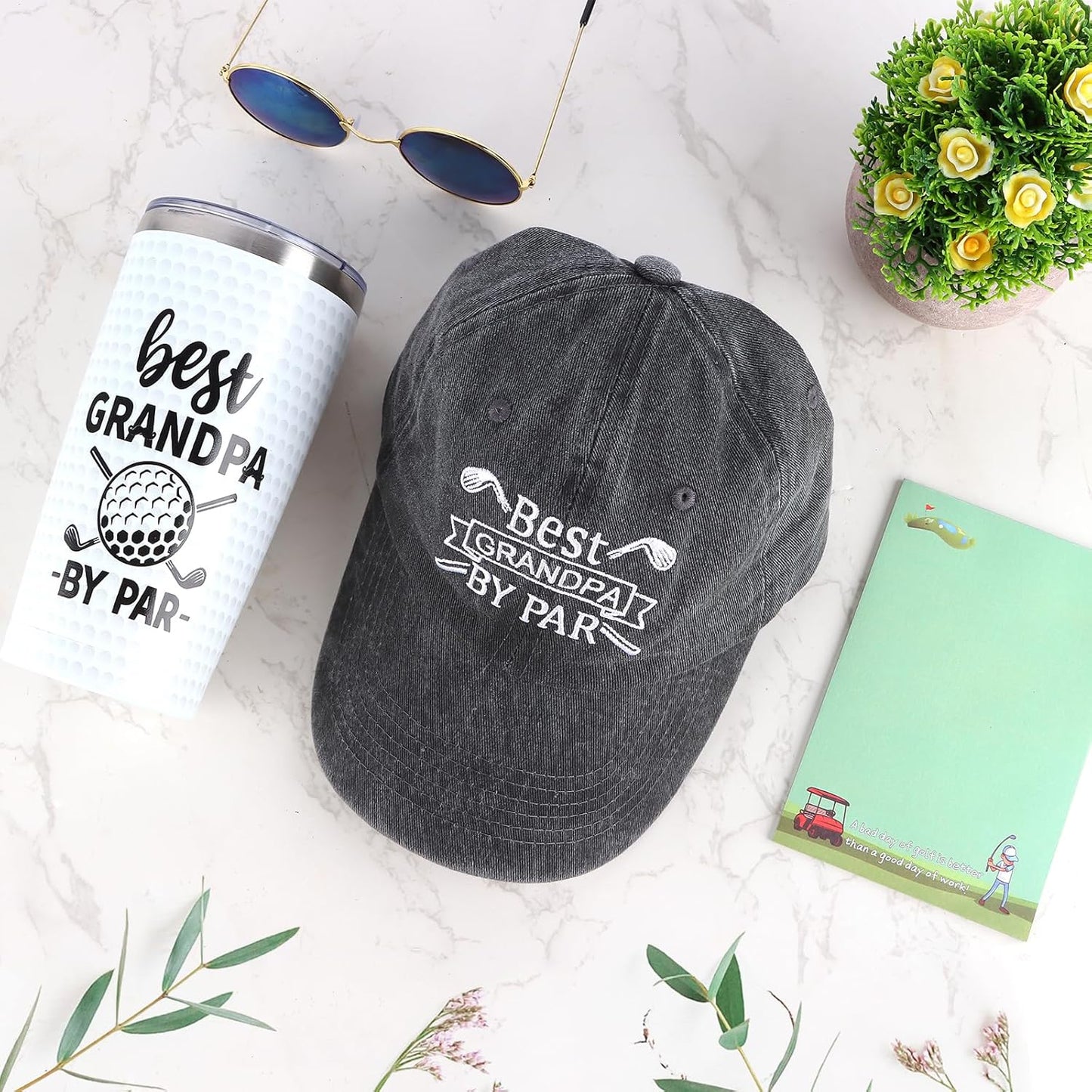 Golf Gifts for Grandpa Unique Gifts for Grandpa Funny Golf Gifts for Men Including Tumbler Mug Socks Sport Towel Baseball Cap Notepad Relief Stress Ball for Birthday Christmas Father Day