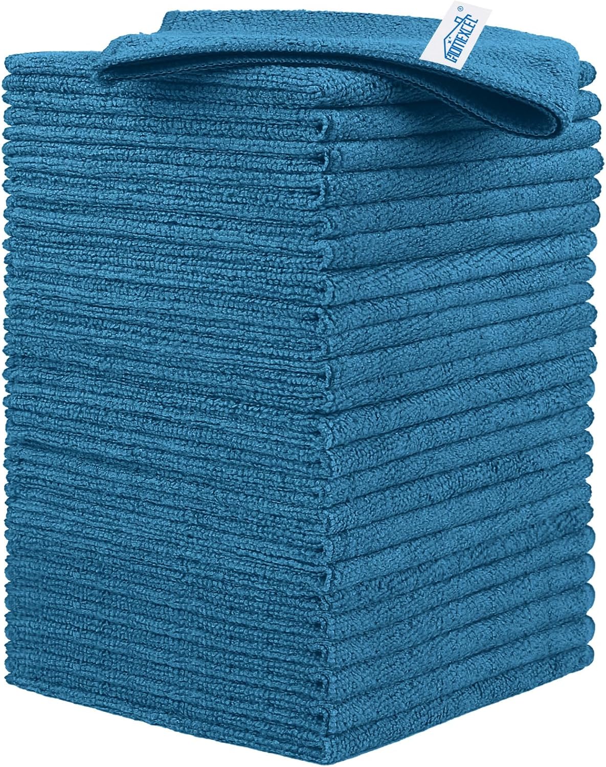 HOMEXCEL Navy Blue Microfiber Cleaning Cloth, 24 Pack Cleaning Towels for Kitchen, Lint Free, Scratch-Free, Highly Absorbent, and Reusable Cleaning Rags for House, Window, Cars, 11.5 X11.5 inch