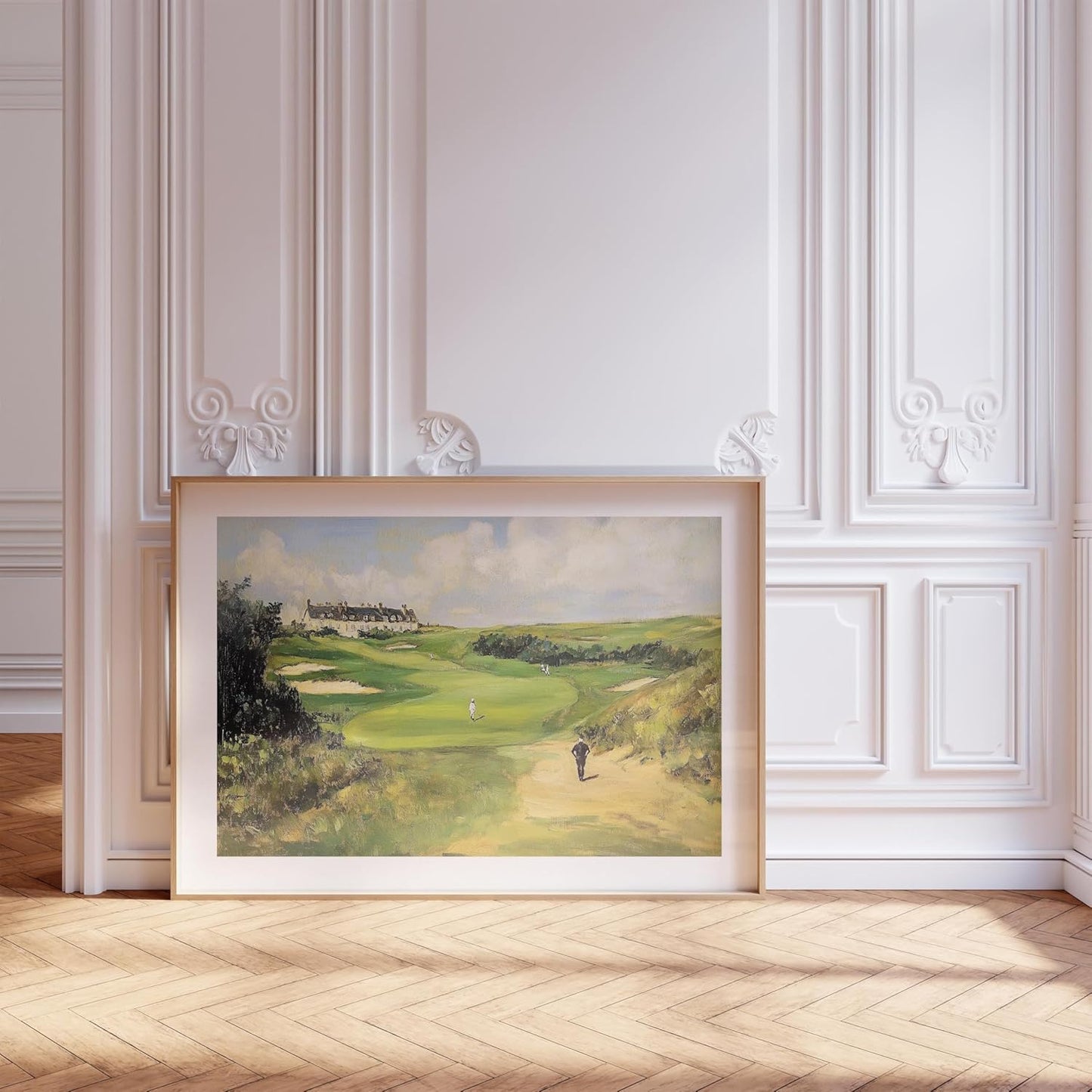 Vintage Golf Course Premium Giclee Fine Art Prints - Antique Style Golf Course Painting Posters, Golf Wall Art, Aesthetic Golfing Poster for Home Office Decor, Ready to Frame