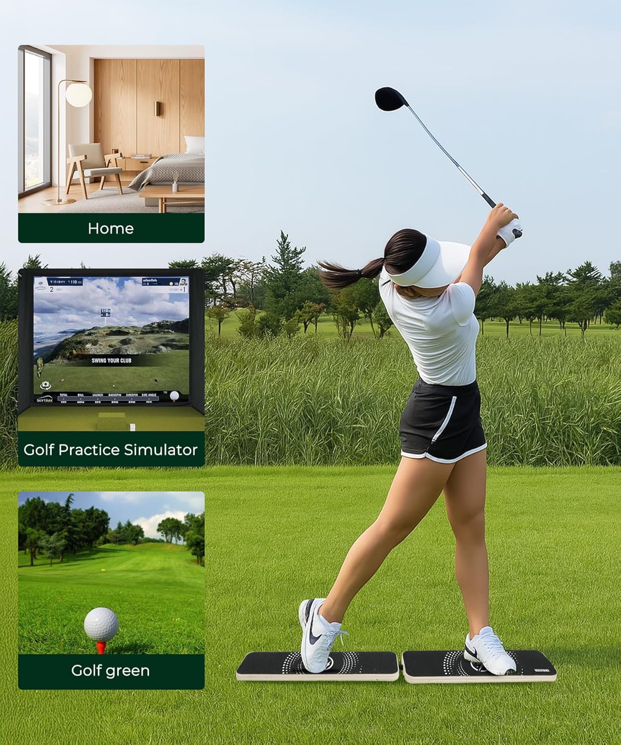 Golf Pressure Plate, Gravity Transfer Board Training Aid to Weight Shift Golf Training Aid for Indoor Practice, Golf Swing Speed Trainer for Beginners Correct Swing Sequence Tempo
