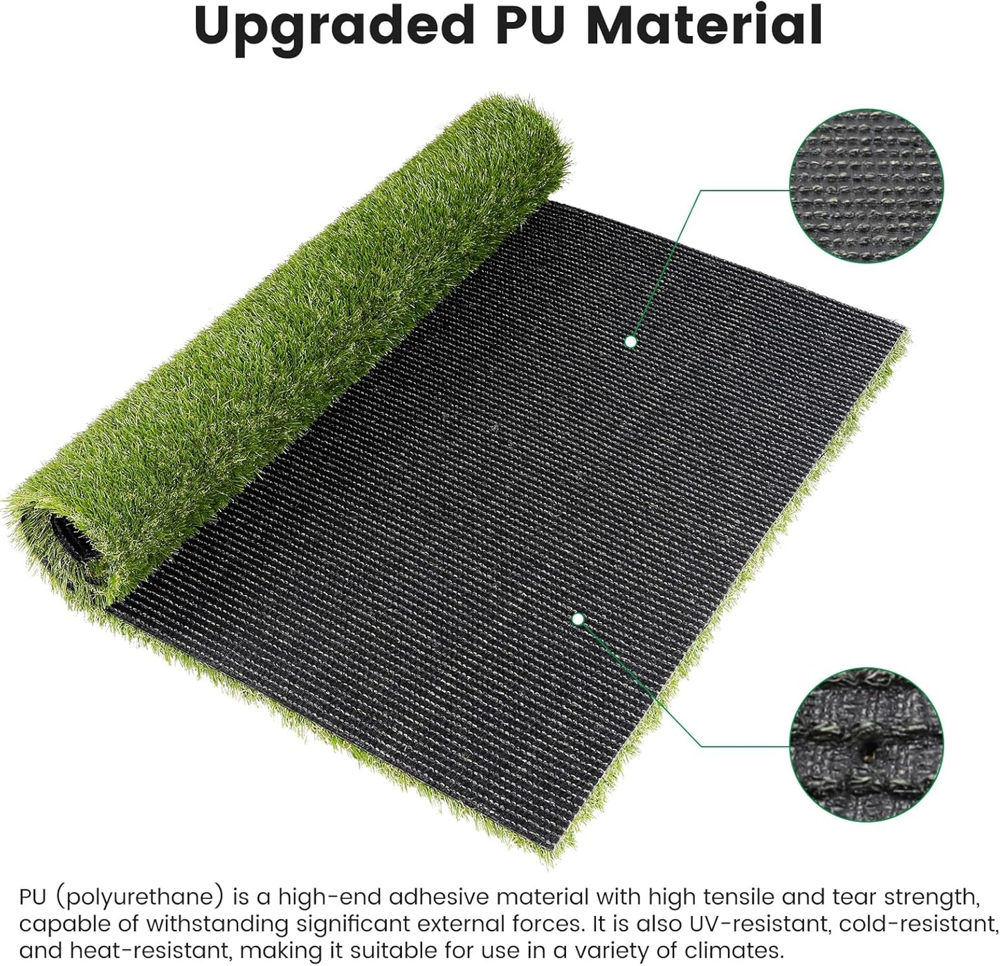 3x5 Ft Artificial Turf Grass for Outdoor, Premium Fake Grass Rug for Patio Garden Balcony Decoration Dogs Potty Training
