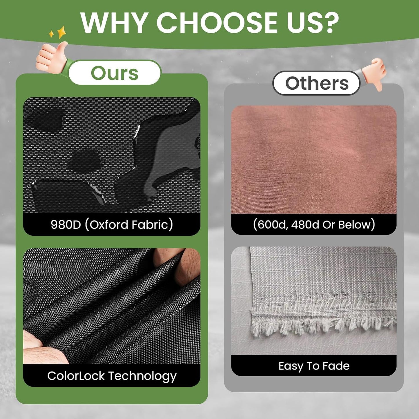 FINGER TEN Golf Bag Rain Cover with Adjustable Hood, Universal Fit Top Cover for Stand & Cart Bags, All-Weather Protection Waterproof Dustproof Protector for Outdoor Use