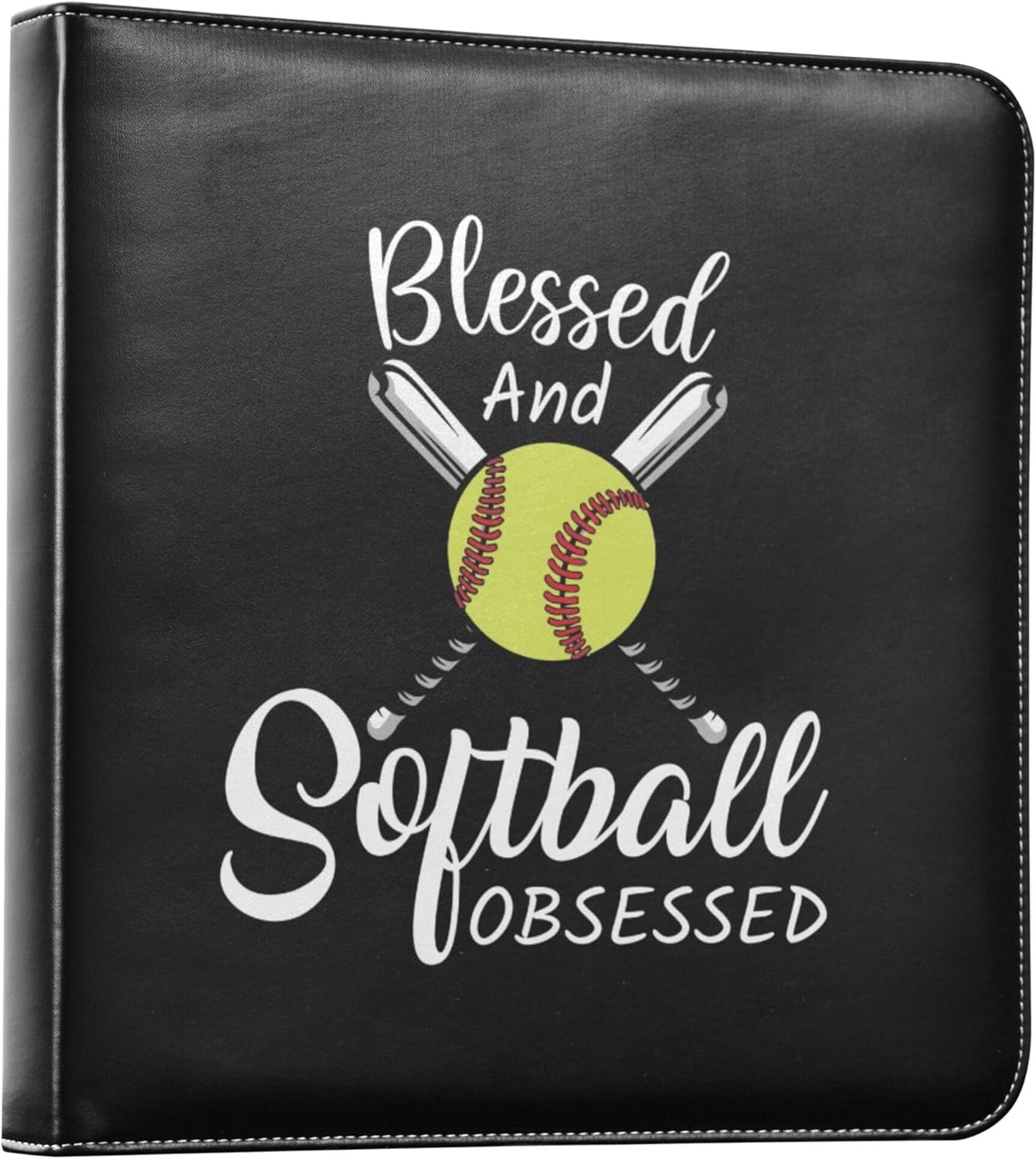 Fisyme Softball Baseball Photo Album Self Adhesive DIY Scrapbook Album for 2x3 4x6 5x7 6x8 Pictures 20 Pages Memory Book for Family Wedding
