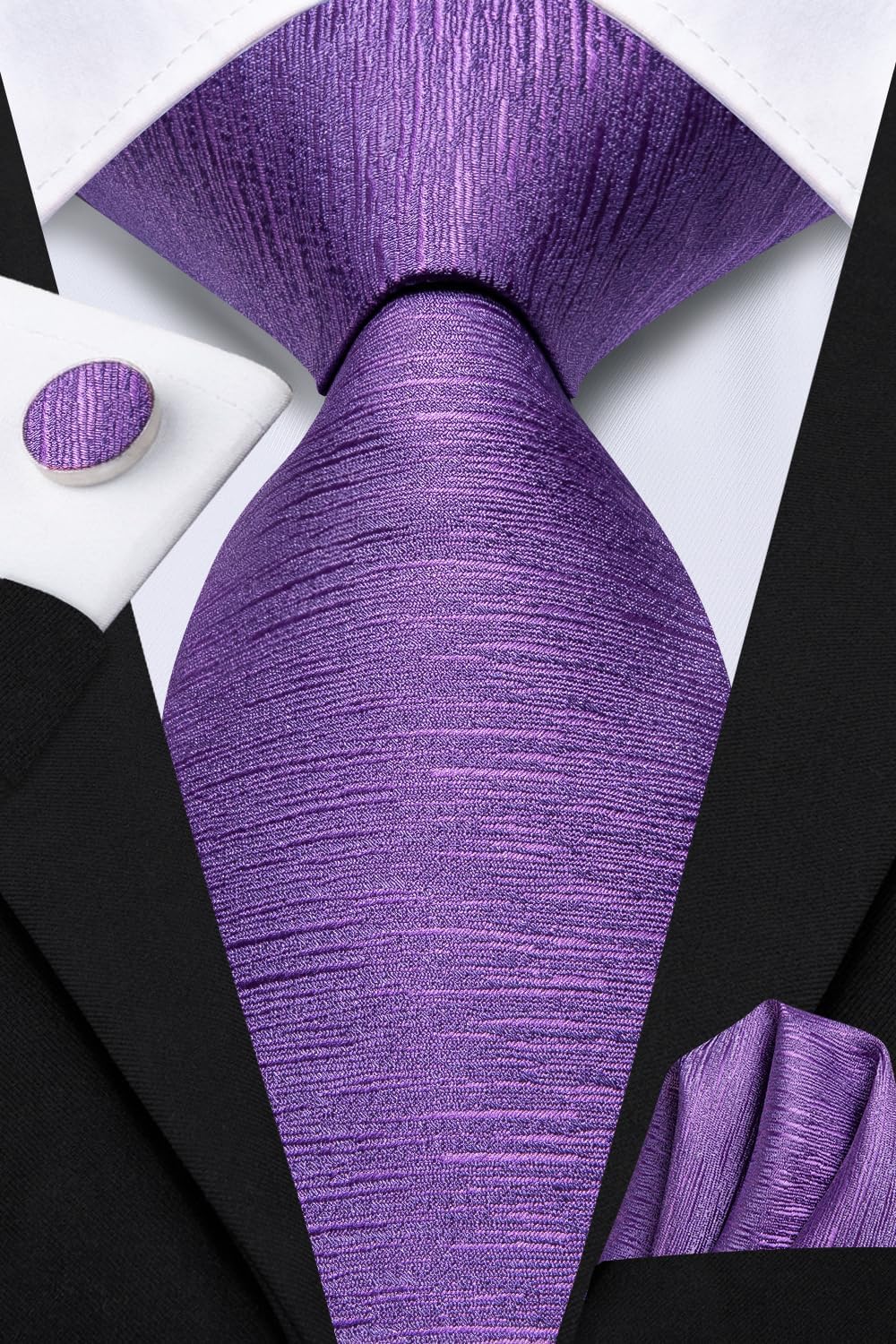 Dubulle Mens Paisley Striped Tie WOVEN Necktie for Men and Handkerchief Cufflinks Set Wedding Formal Business