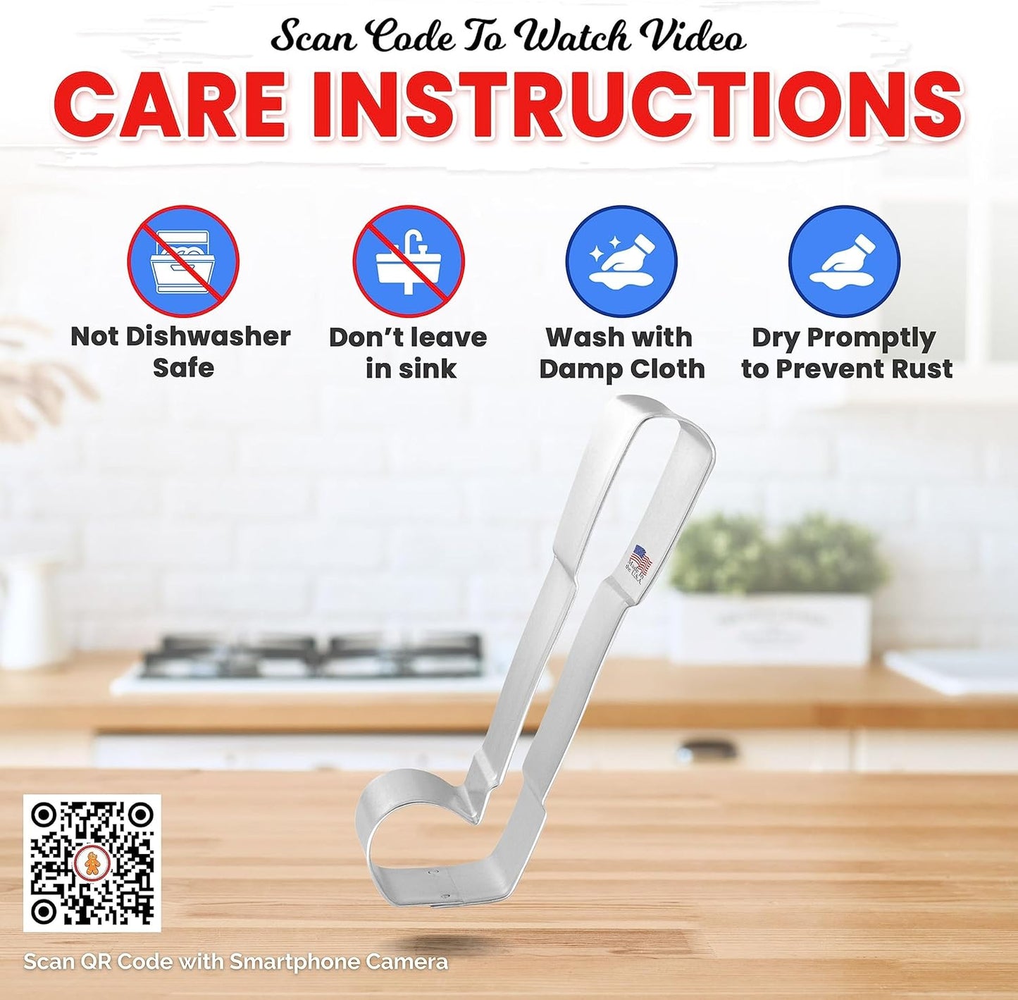 Golf Club Cookie Cutter 4 Inch in B1407 - Made in the USA - Foose Cookie Cutters Tin Plated Steel Golf Club Cookie Mold