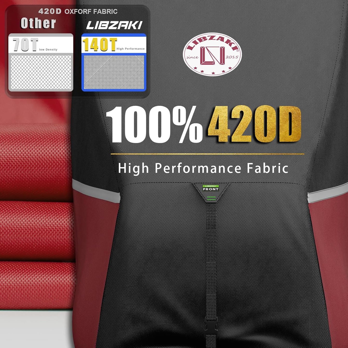 Waterproof Golf Cart Cover, Heavy Duty Marine Grade Fabric, Universal Fits for Most Brand 2/2+2/4+2 Passengers Yamaha, Honda, Club Car, EZGO Golf Cart