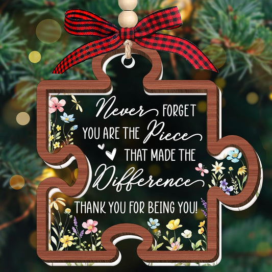 HEXMOZ Christmas Ornaments 2025 - Puzzle Piece Christmas Appreciation Gifts for Coworkers