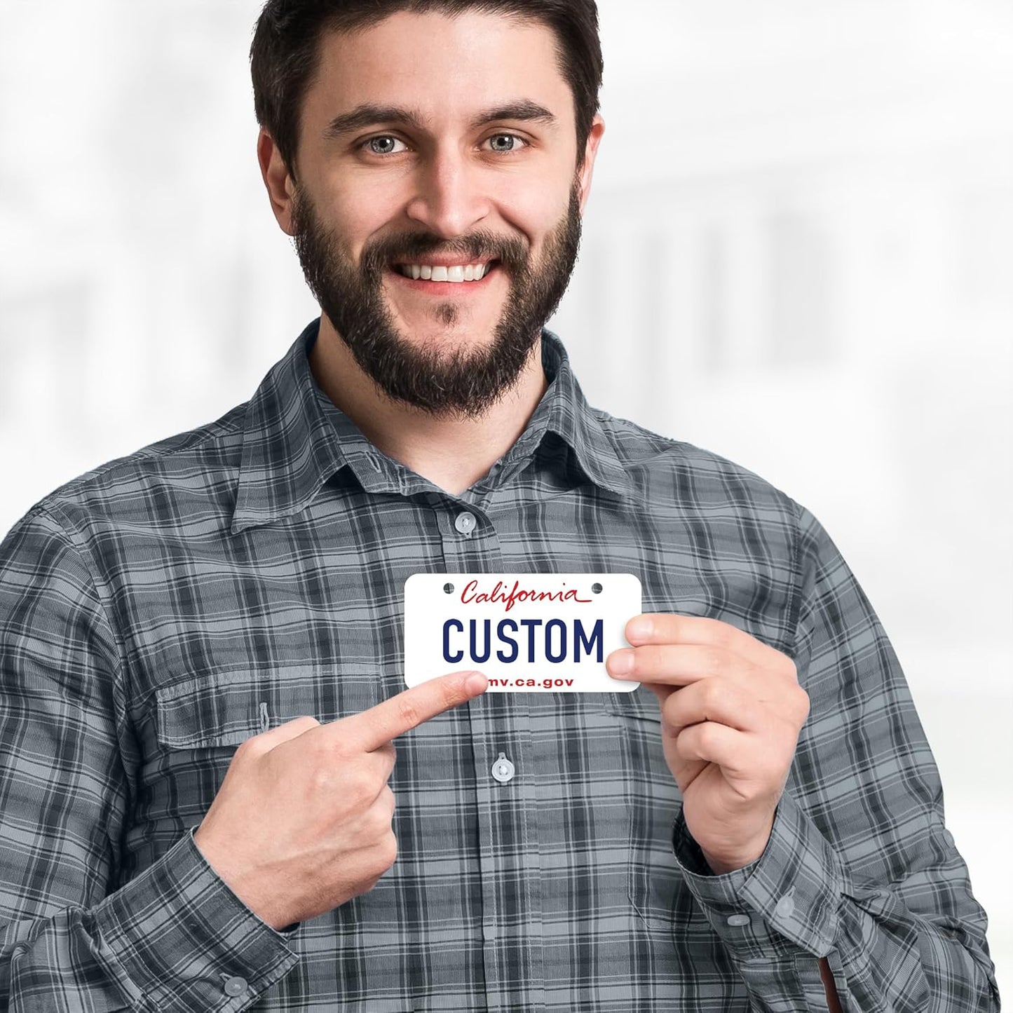 Mini License Plates, Personalized License Plates, Custom for Car, Bikes, ATV, Kids Car, Golf Cart, Jeep, 2x4 Inch, Rust-Free Fade Resistant Aluminum, USA Made by My Sign Center (California)