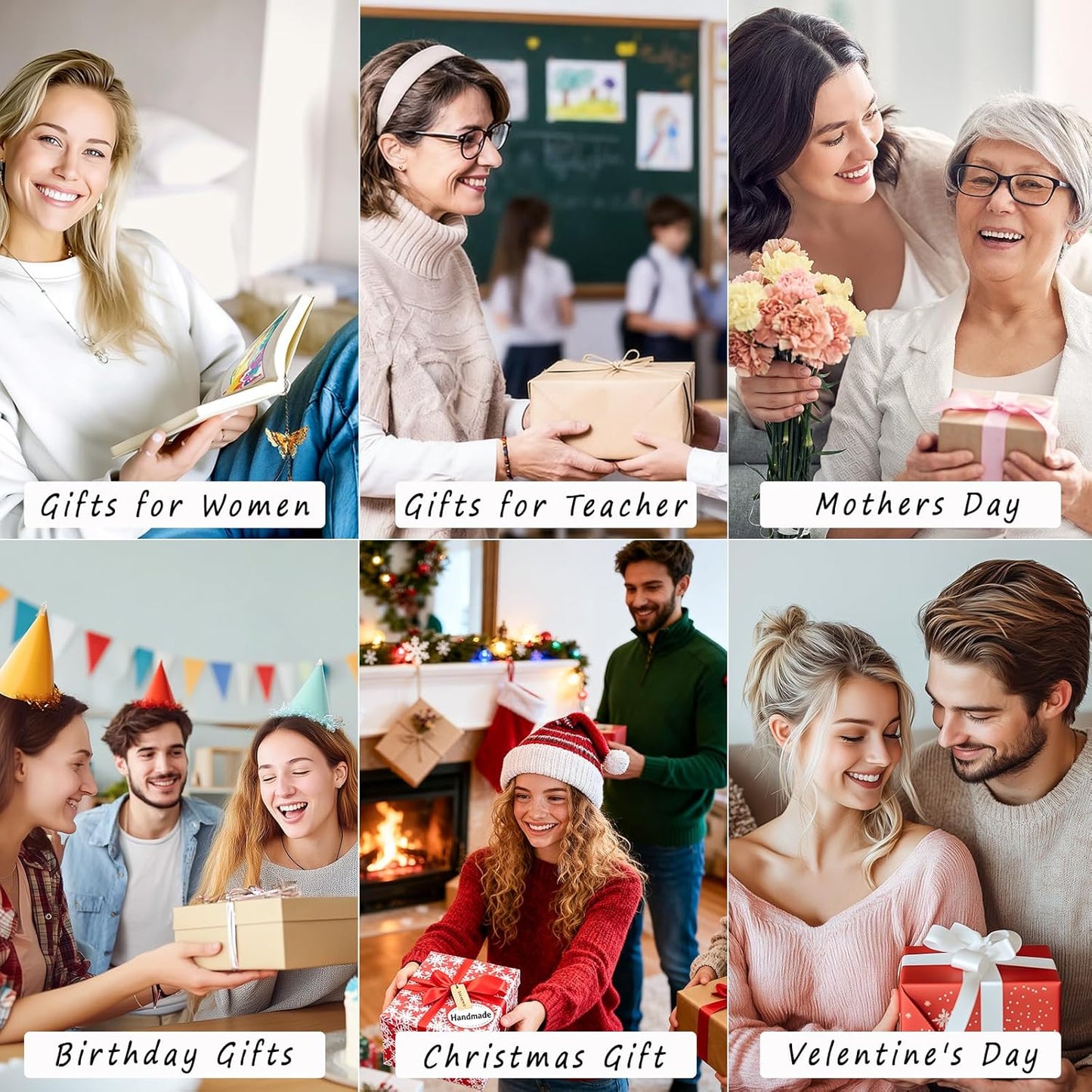 Metal Feather Bookmark with Butterfly Charm – Christmas Gifts for Women, Teachers & Book Lovers – Stocking Stuffers, Secret Santa, Birthday & Holiday Gift Box