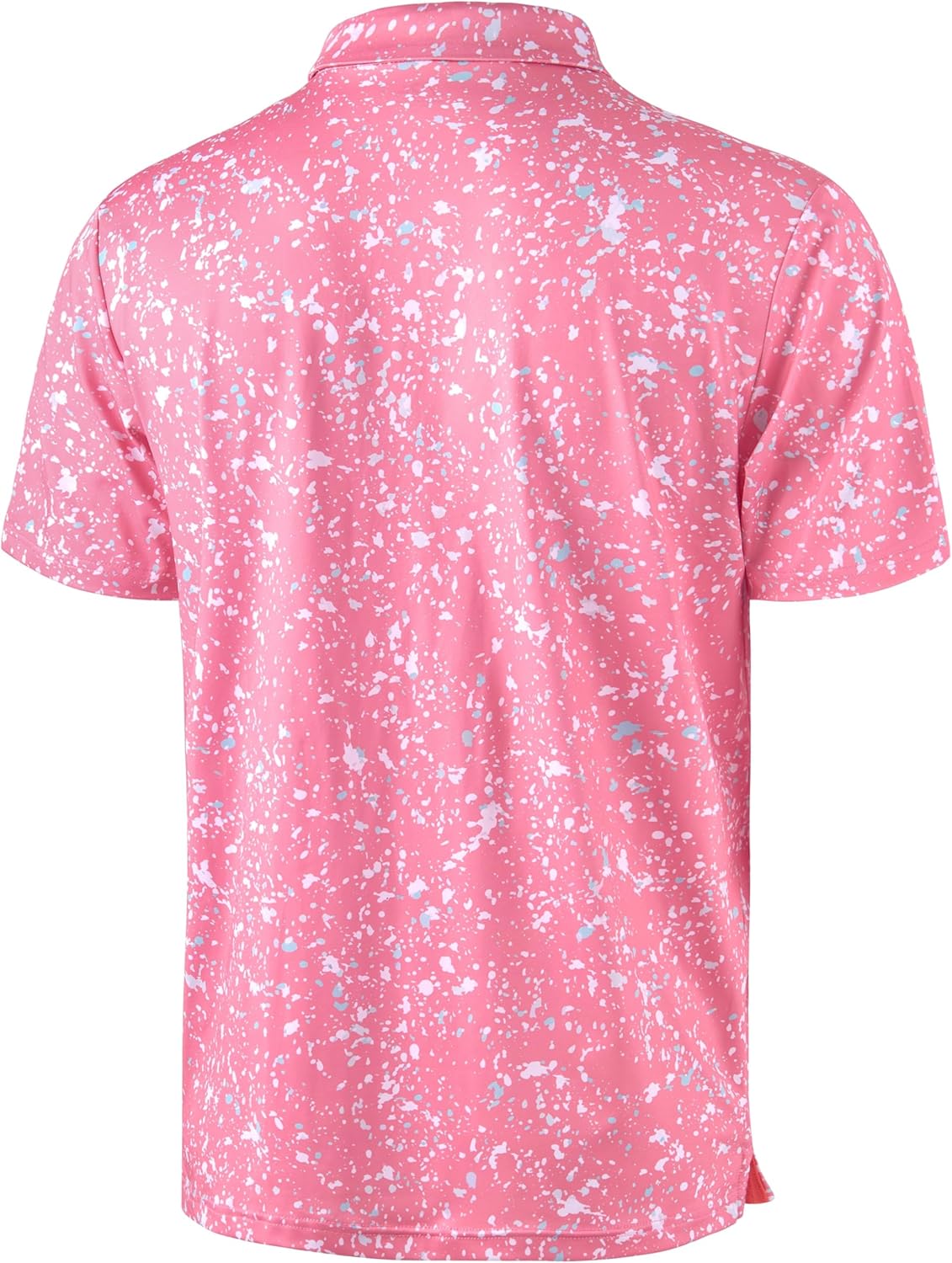 Obla Mens Golf Polo Shirts Short Sleeve Dry Fit Performance Moisture Wicking Casual Print Collared Golf Shirts for Men