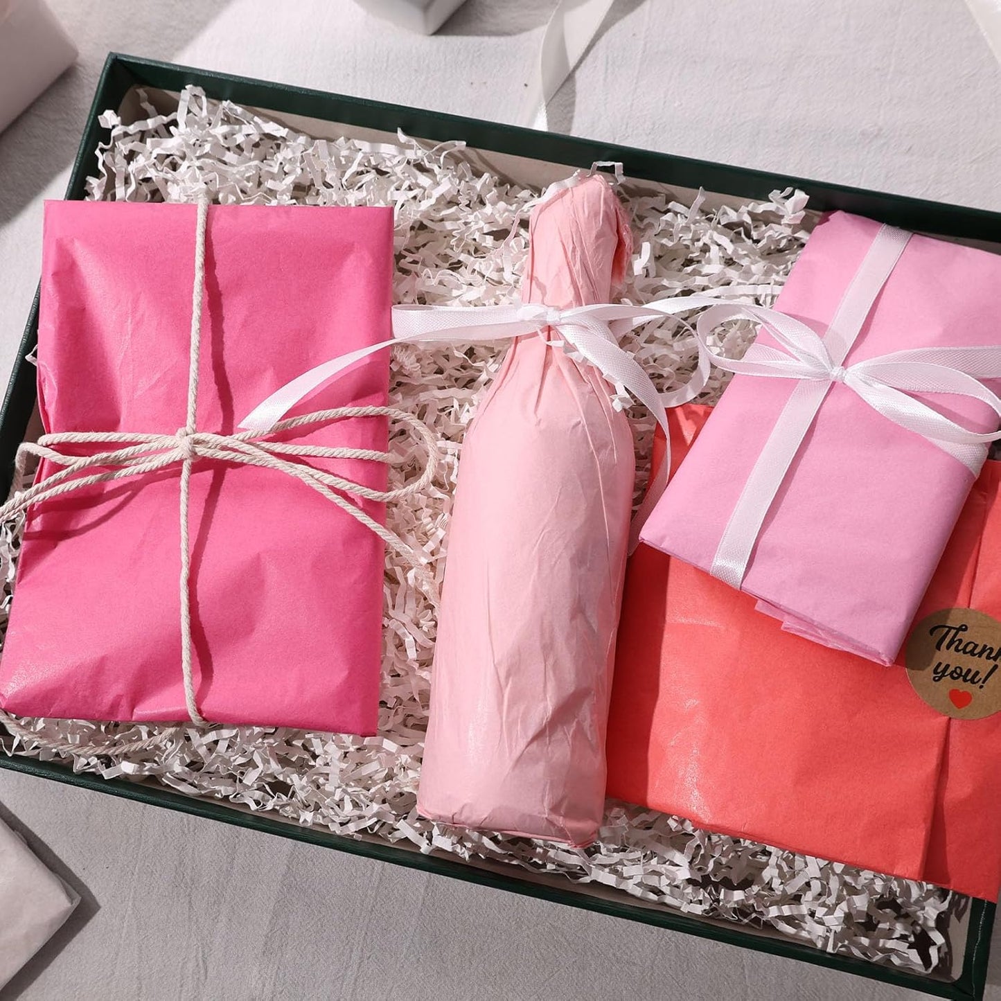 Shindel 120 Sheets Pink Tissue Paper, 20x14 Inch Gift Wrapping Paper for Gift Bags Wedding Bridal Shower DIY Craft Project