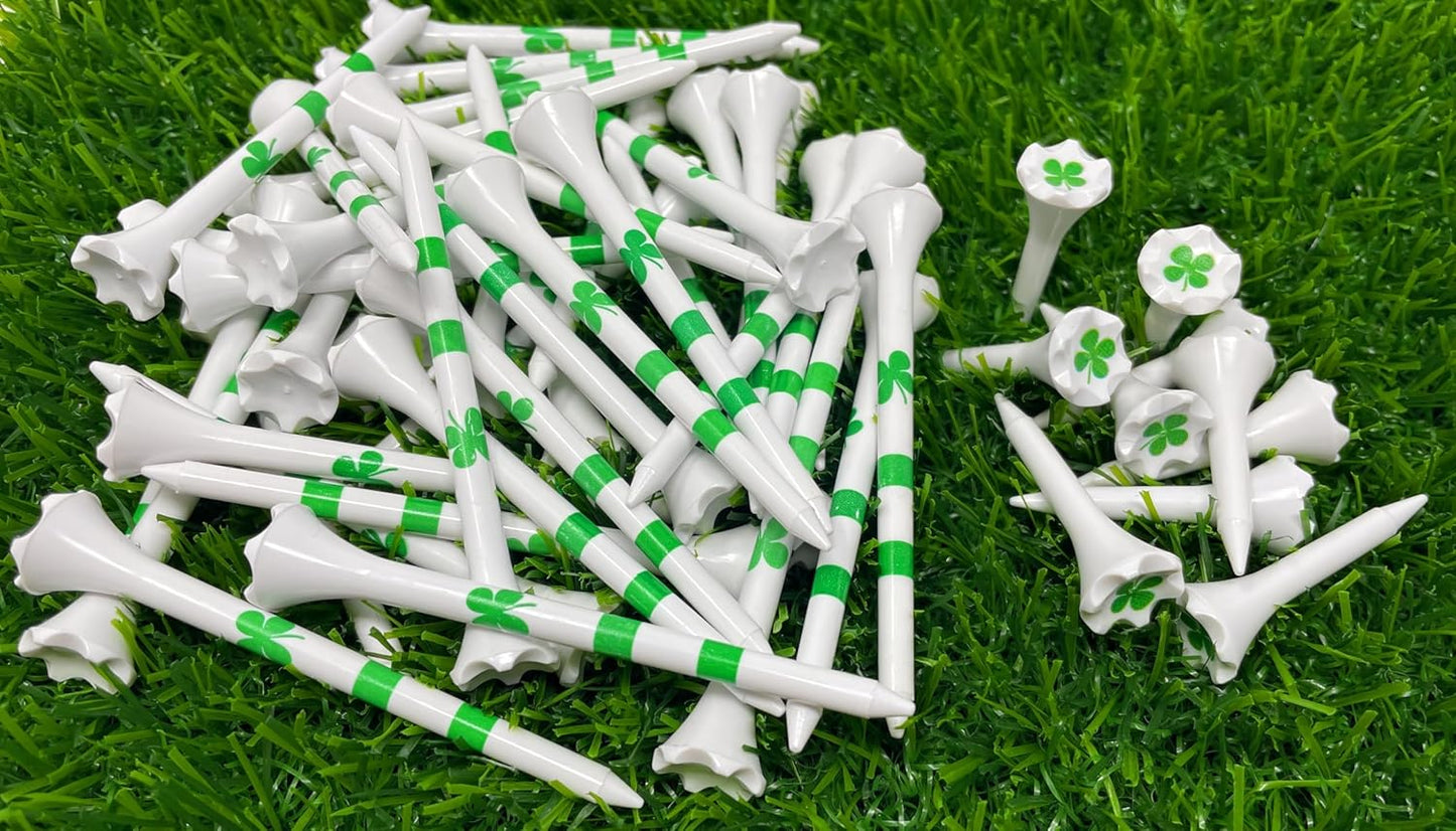 NorthPointe Golf Tees Plastic Combo Length Pack of 50 Includes (40 Count) 3 ¼” Plastic Golf Tees + (10 Count) 1½ Plastic ShortTees for Irons, Hybrids, Par Threes