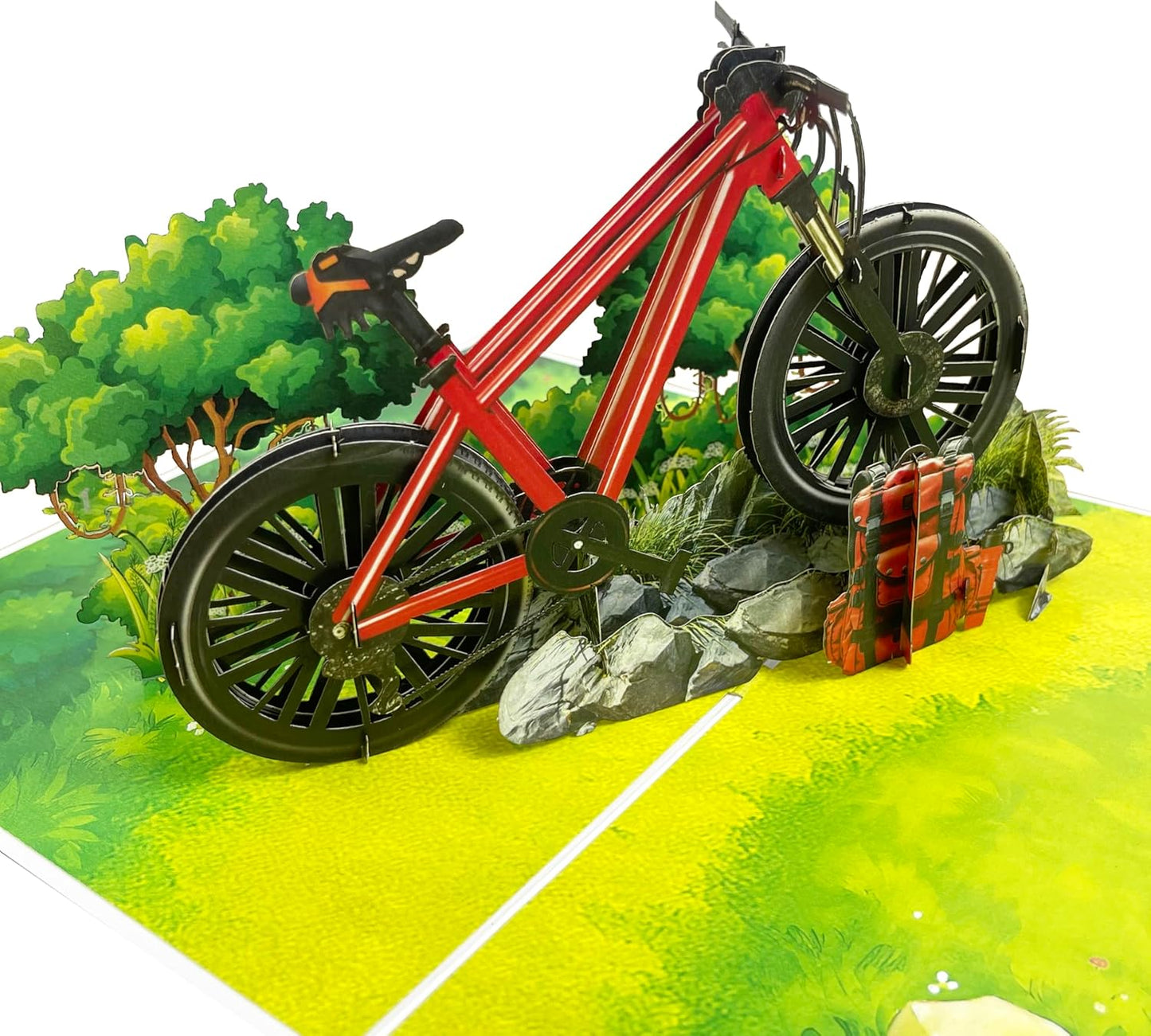 3D Mountain Bike Pop-Up Card – Handmade Cycling Paper Art for Birthday, Anniversary, Christmas, Father’s Day – Unique Gift for Him, Her, Dad, Son, Husband, Wife, Mountain Biker, Cyclist