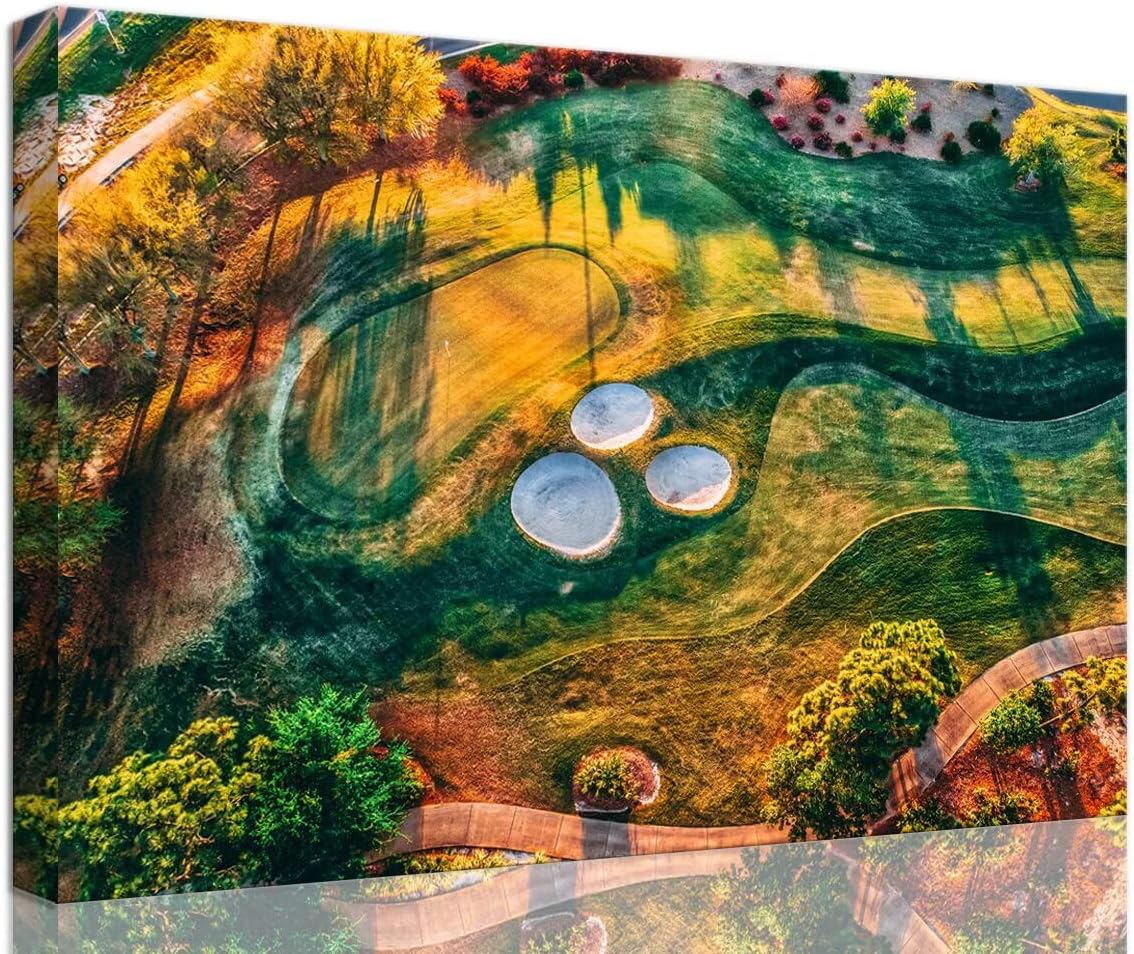 Florida Regatta Bay Golf Course Wall Art for Living Room Bedroom Bathroom Home Decorations Florida Golf Course Picture Poster Framed Artwork Canvas Prints Ready to Hang(12''H x 16''W)