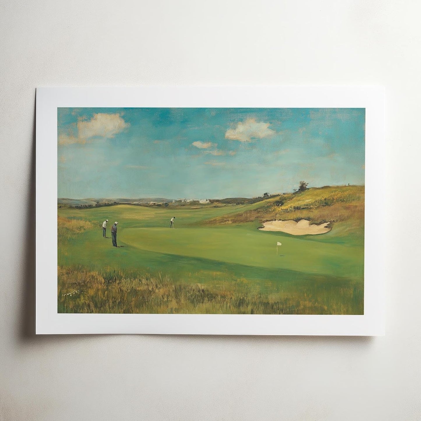 Vintage Golf Course Premium Giclee Fine Art Prints - Antique Style Golf Course Painting Posters, Golf Wall Art, Aesthetic Golfing Poster for Home Office Decor, Ready to Frame