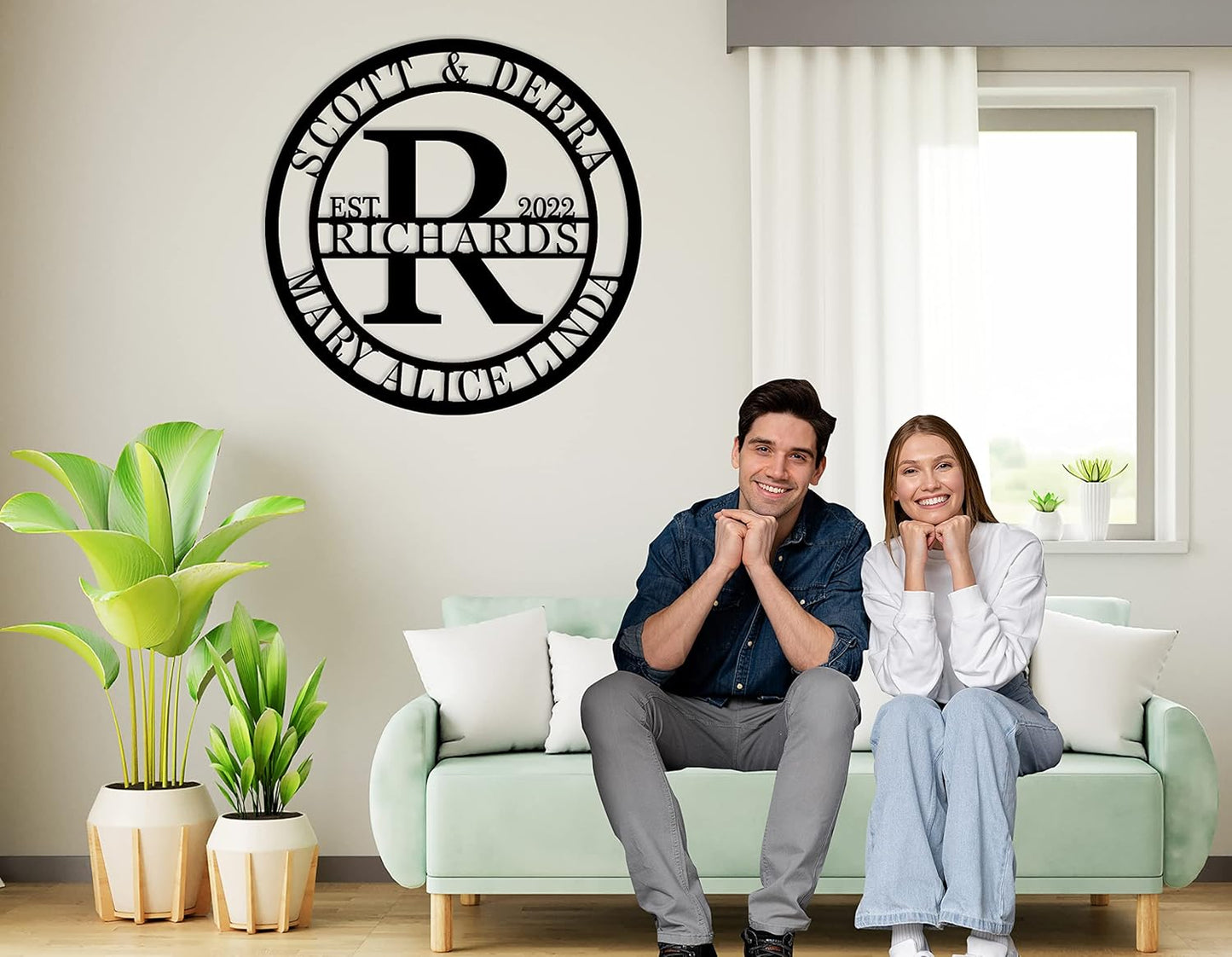 Last Name Signs for Home Personalized Metal Signs Metal Wall Decor Personalized Family Name Sign Anniversary Wedding Gifts