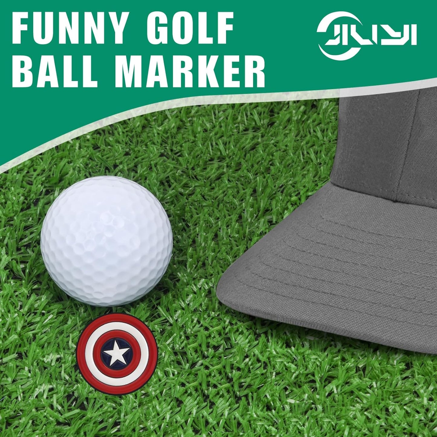 Golf Ball Marker Hat Clip, Golf Accessories for Men, Golf Ball Stamp, Funny Golf Gifts, Golf Gadgets