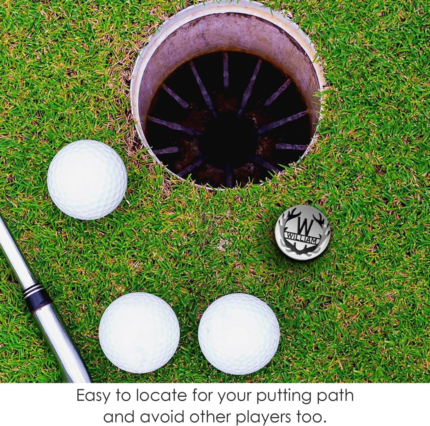 Personalized Golf Ball Markers with Hat Clip